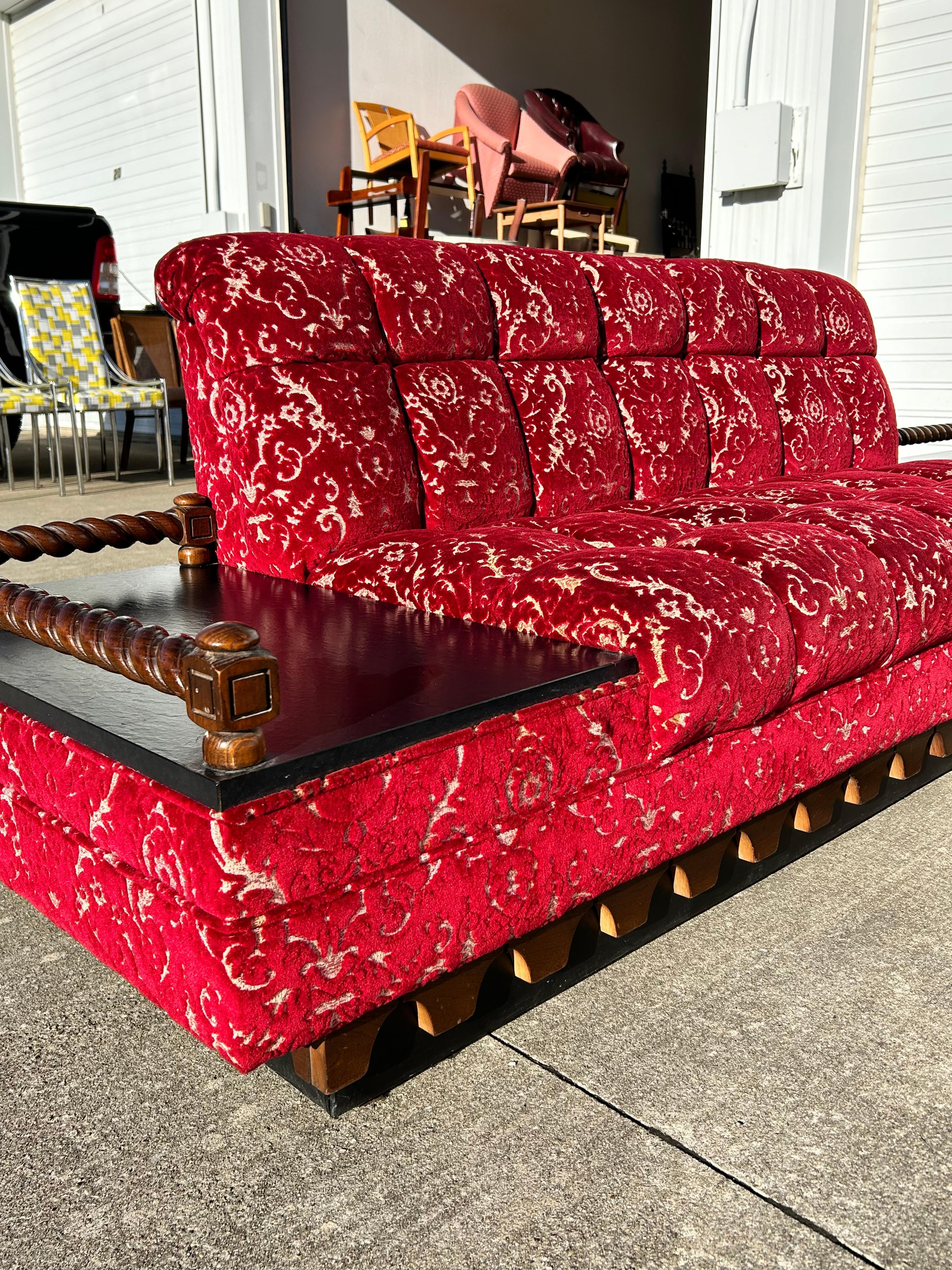 North American 1960s Spanish Revival MCM 3 Piece Sectional