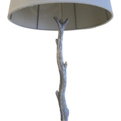 1960s Spanish Silver-Plated Bronze Floor Lamp in the Shape of a Branch by Valent