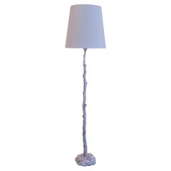 1960s Spanish Silver-Plated Bronze Floor Lamp in the Shape of a Branch by Valent
