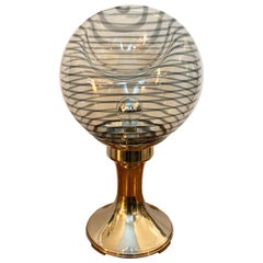 1960s Spectacular by Seguso for  Venini  Murano Glass and Pure Silver Table Lamp