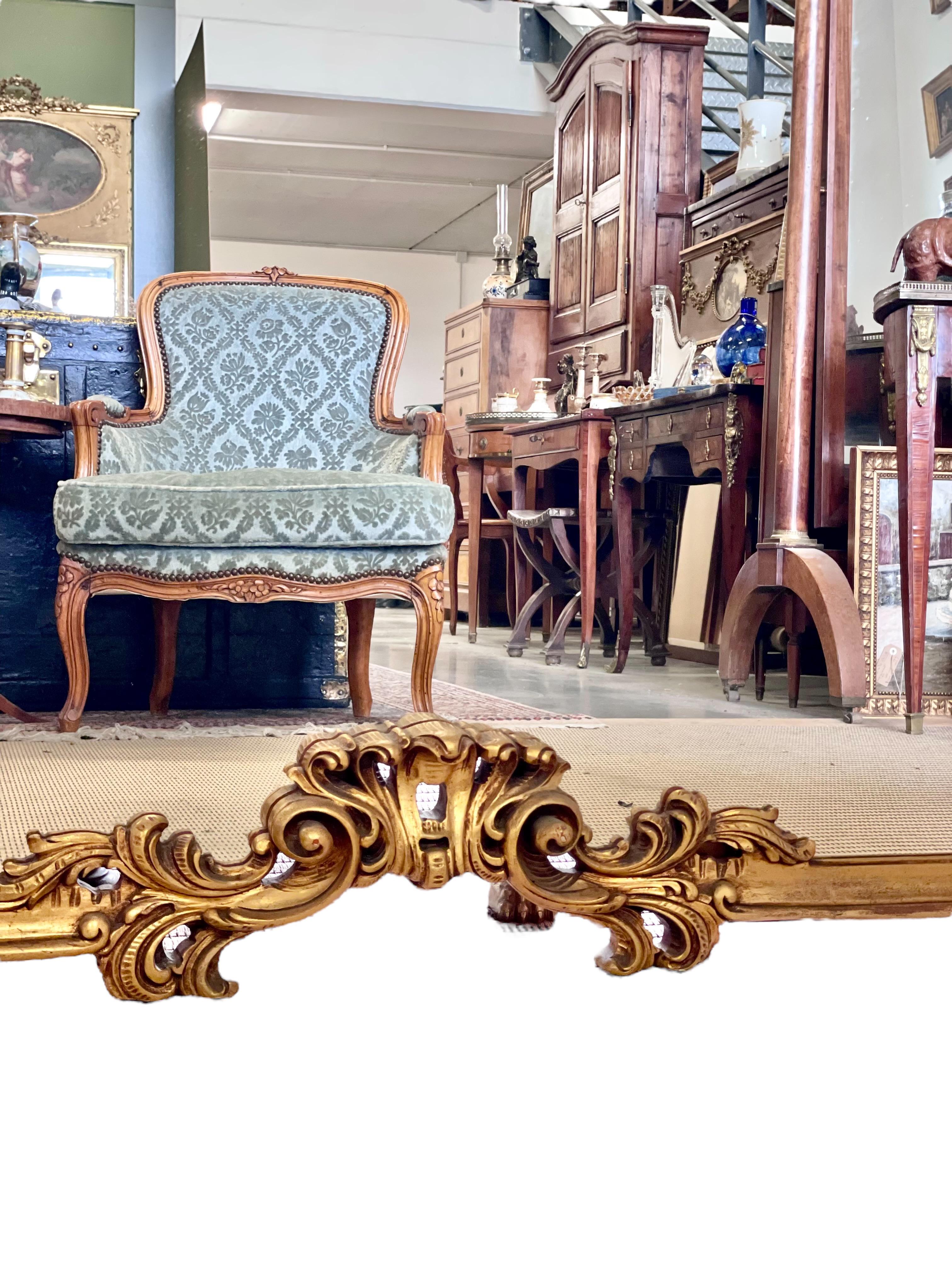 Spectaculaire miroir mural de style rococo des années 1960 en vente 1