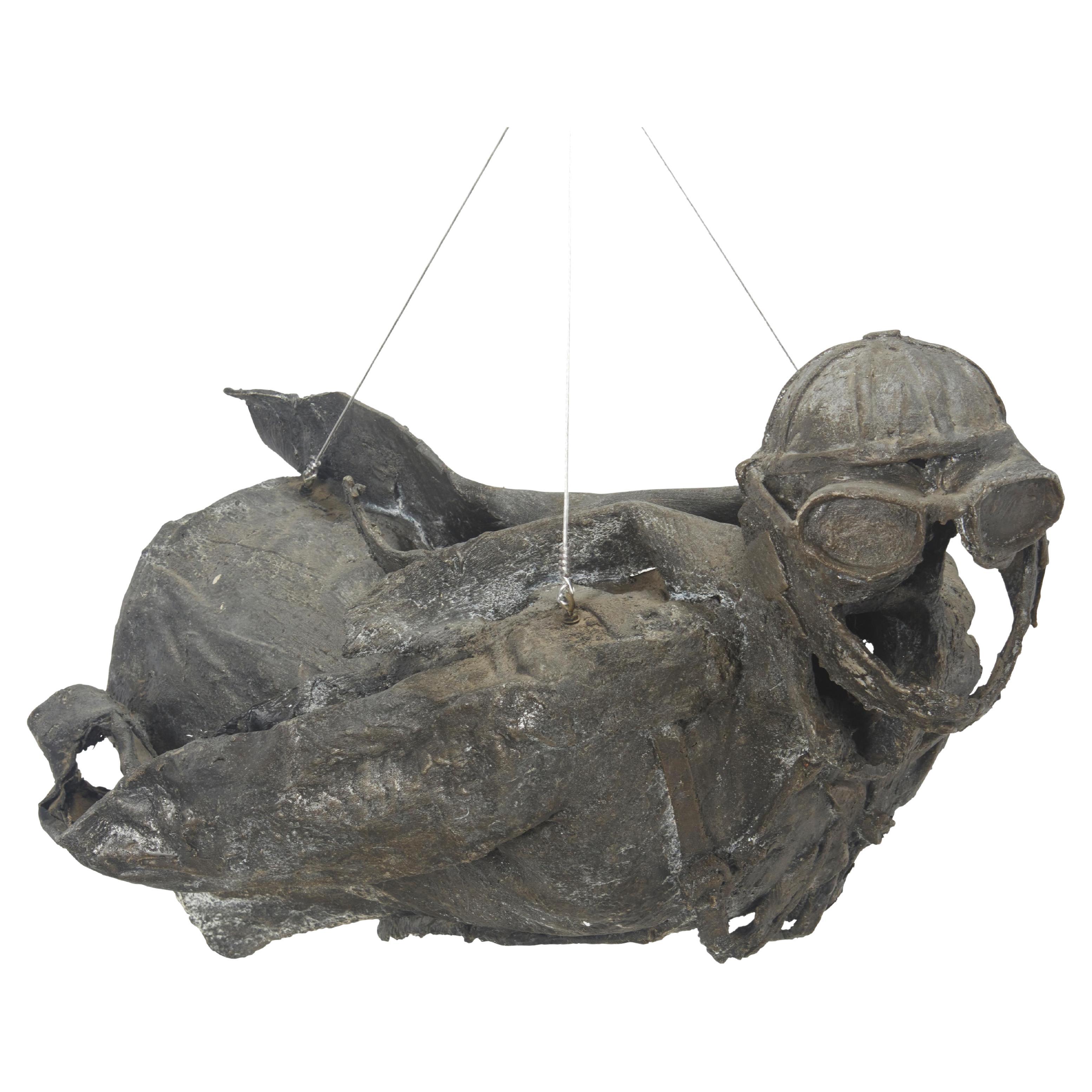 Scultura di un aviatore in alluminio Specter III del 1960 di John Battenburg in vendita