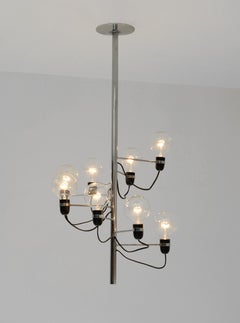 1960s Spiralling Pendant Lamp in Chrome