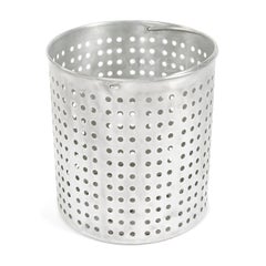 1960er Jahre Spun Aluminium Large Perforated Basket
