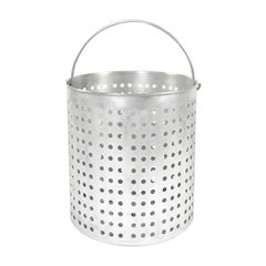 1960s Spun Aluminum Large Perforated Basket