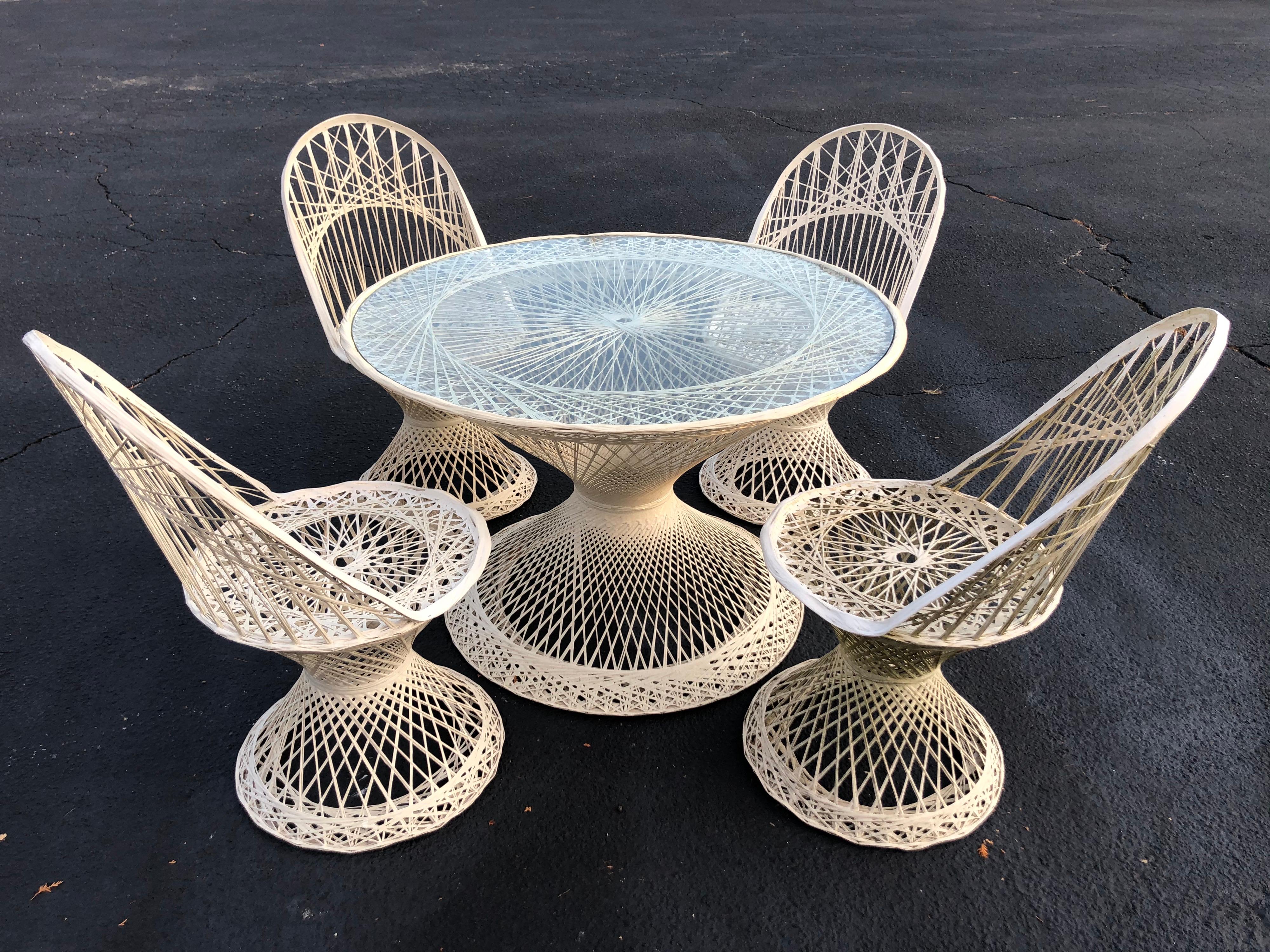 Ensemble de patio en fibre de verre filée du milieu du siècle par Russell Woodard en vente 8