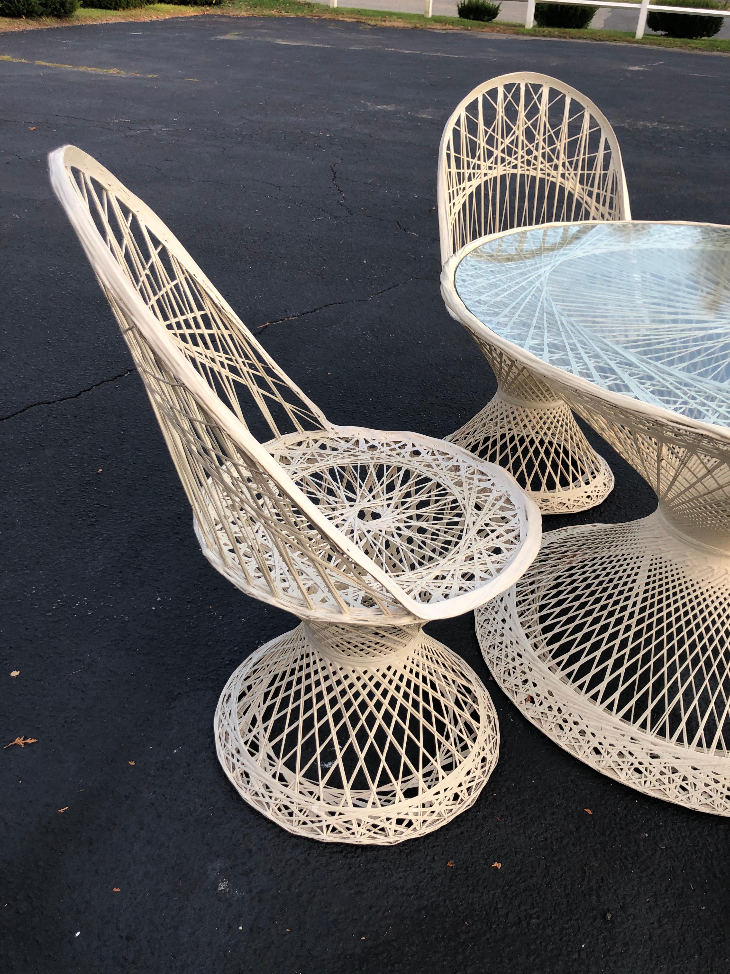 Mid-20th Century Mid Century Spun Fiberglass Patio Set by Russell Woodard For Sale