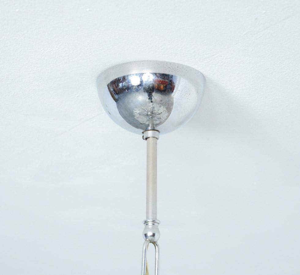 Mid-20th Century 1960s Sputnik Chandelier with Glass Floral Shades
