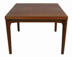 1960s Square Teak Side Coffee Table by Henning Kjaernulf, Denmark