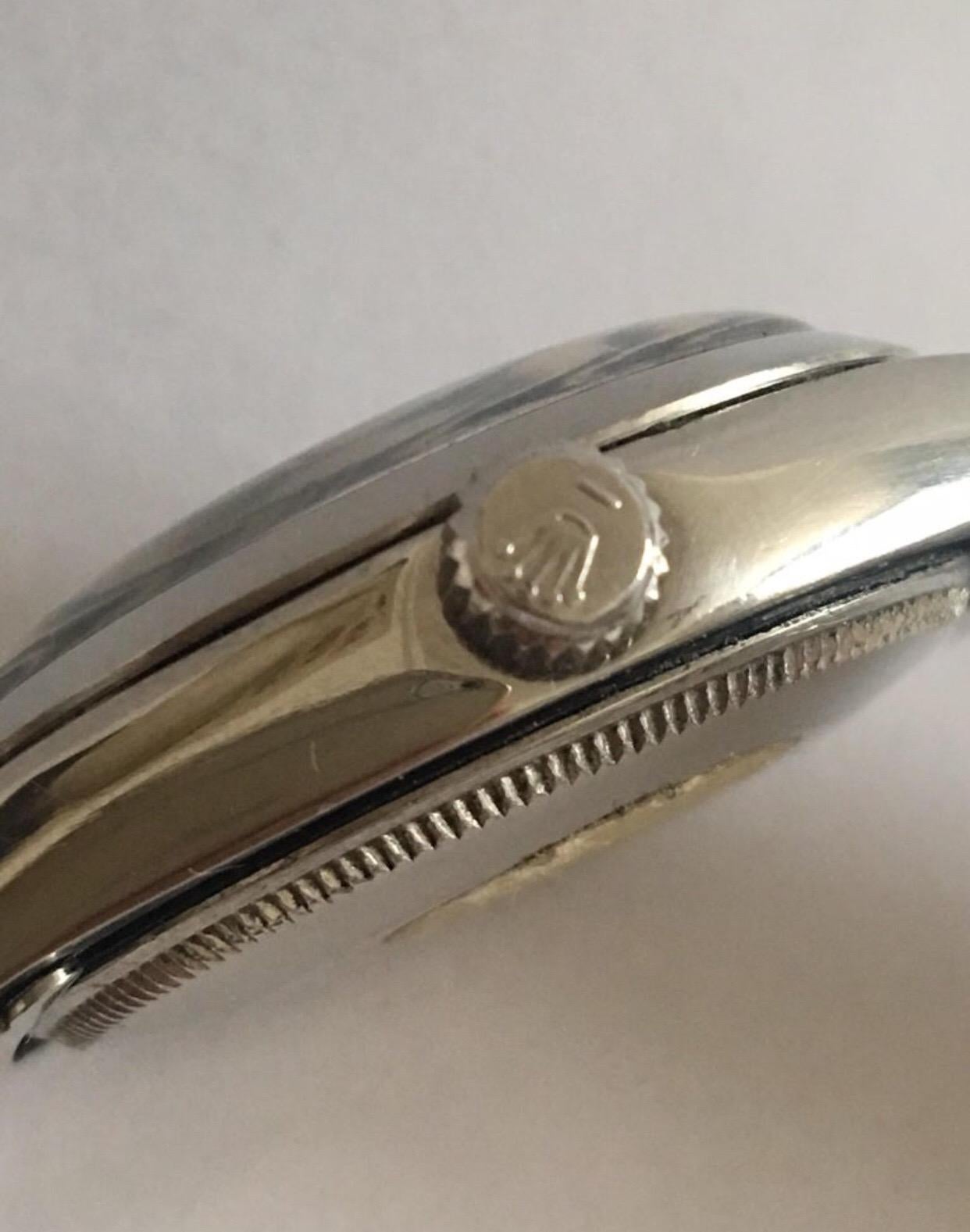 1960s SS Rolex Oyster Perpetual Air-King Precision, 1520 Mechanical Watch For Sale 12