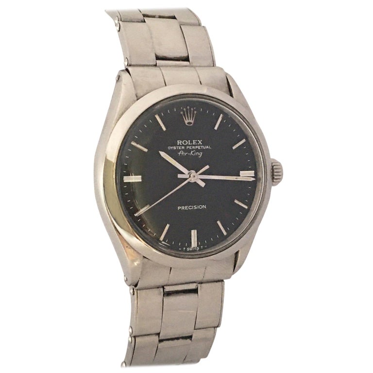1960s SS Rolex Oyster Perpetual Air-King Precision, 1520 Mechanical Watch  For Sale at 1stDibs