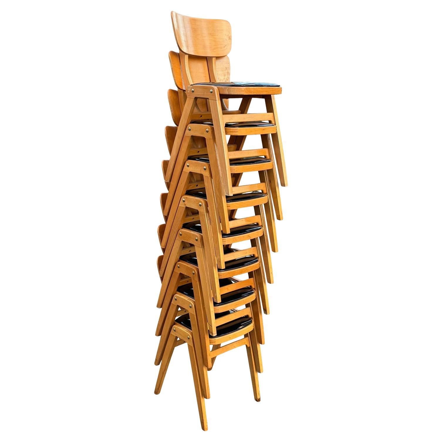 1960s Stacking Mid Century Centa Dining Chairs Yugoslavia For Sale