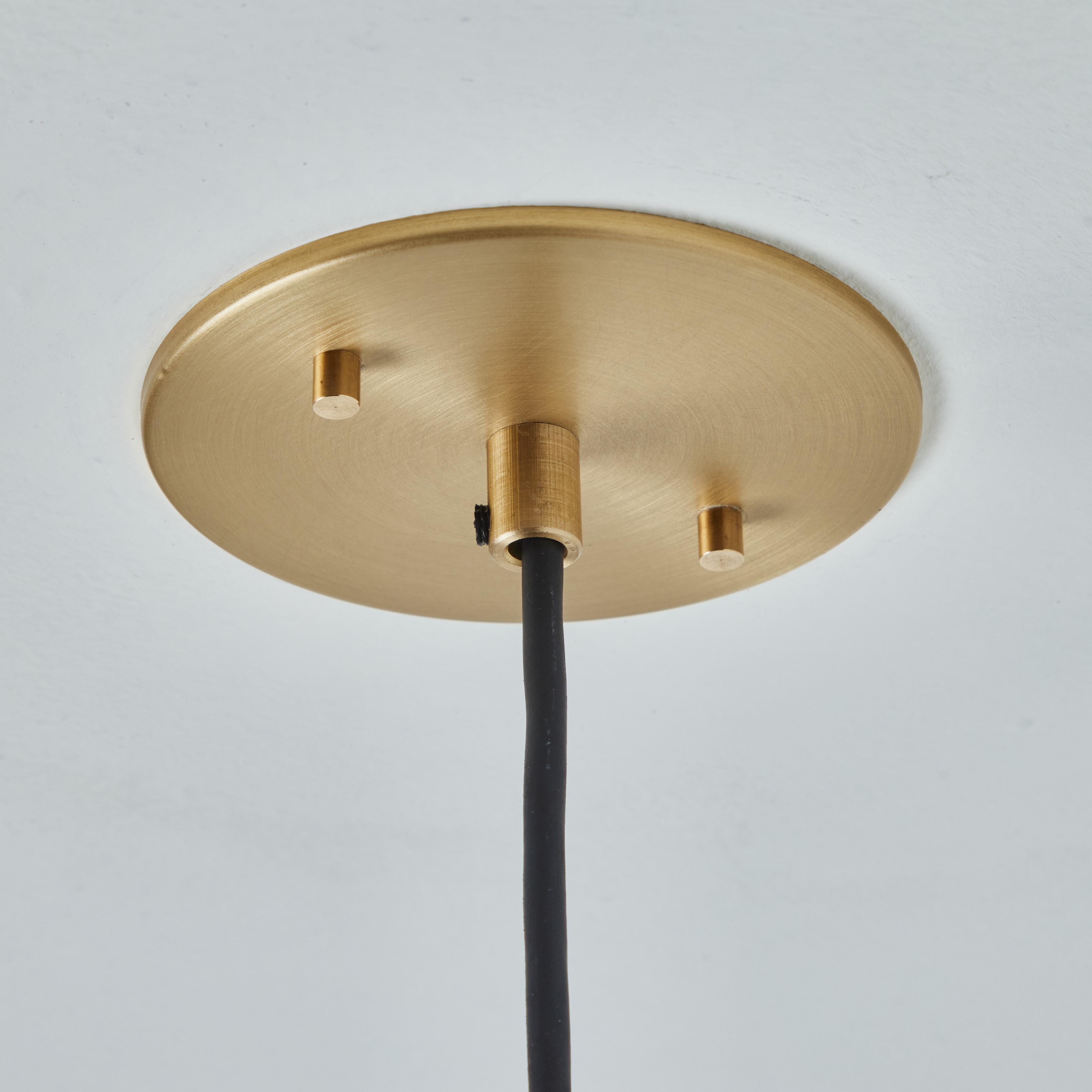 1960s Staff Leuchten Glass and Brass Pendants For Sale 2