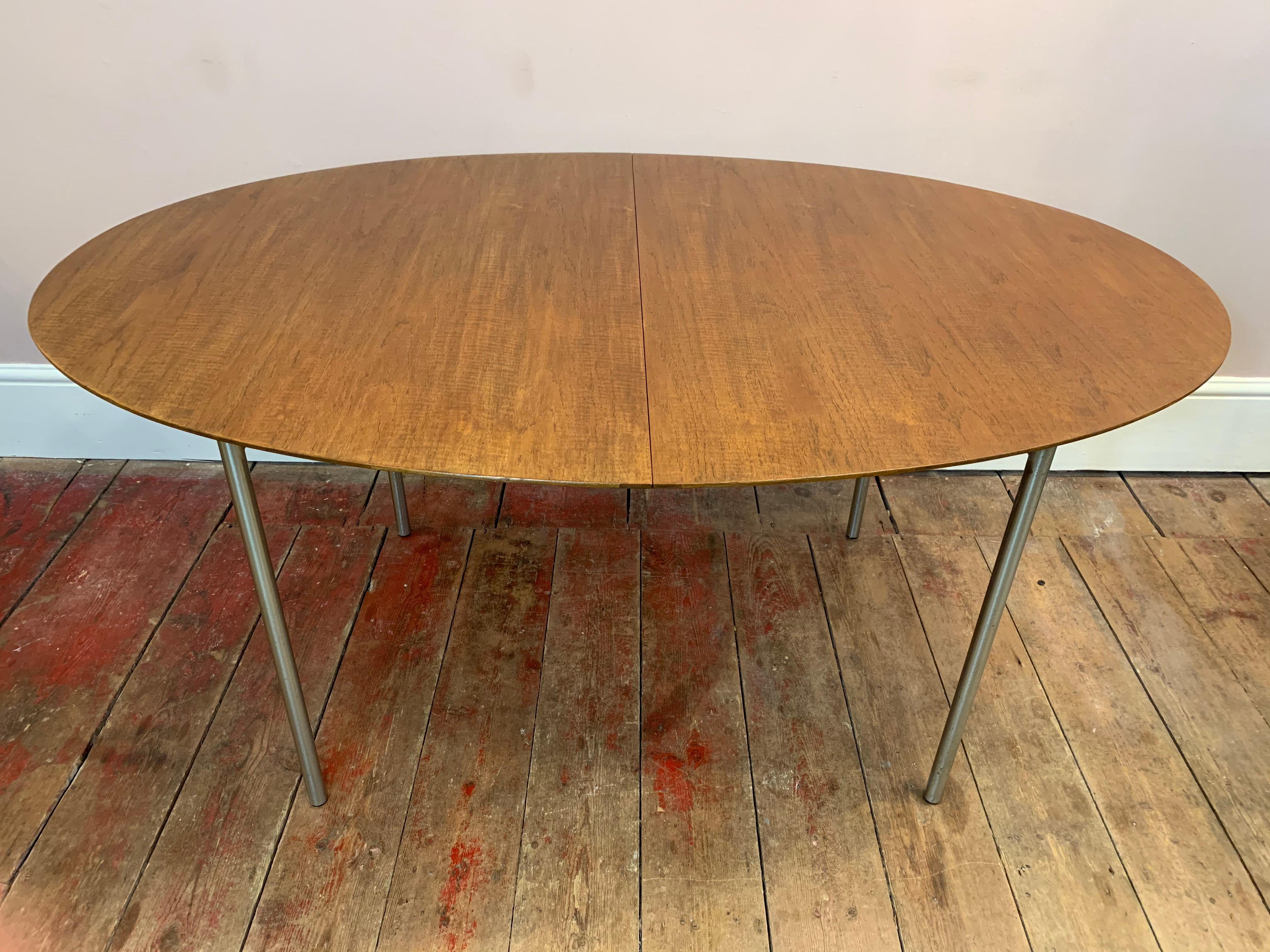 Mid-Century Modern 1960s Stag Furniture Oval Extending Dining Table and 8 S230 Dining Chairs