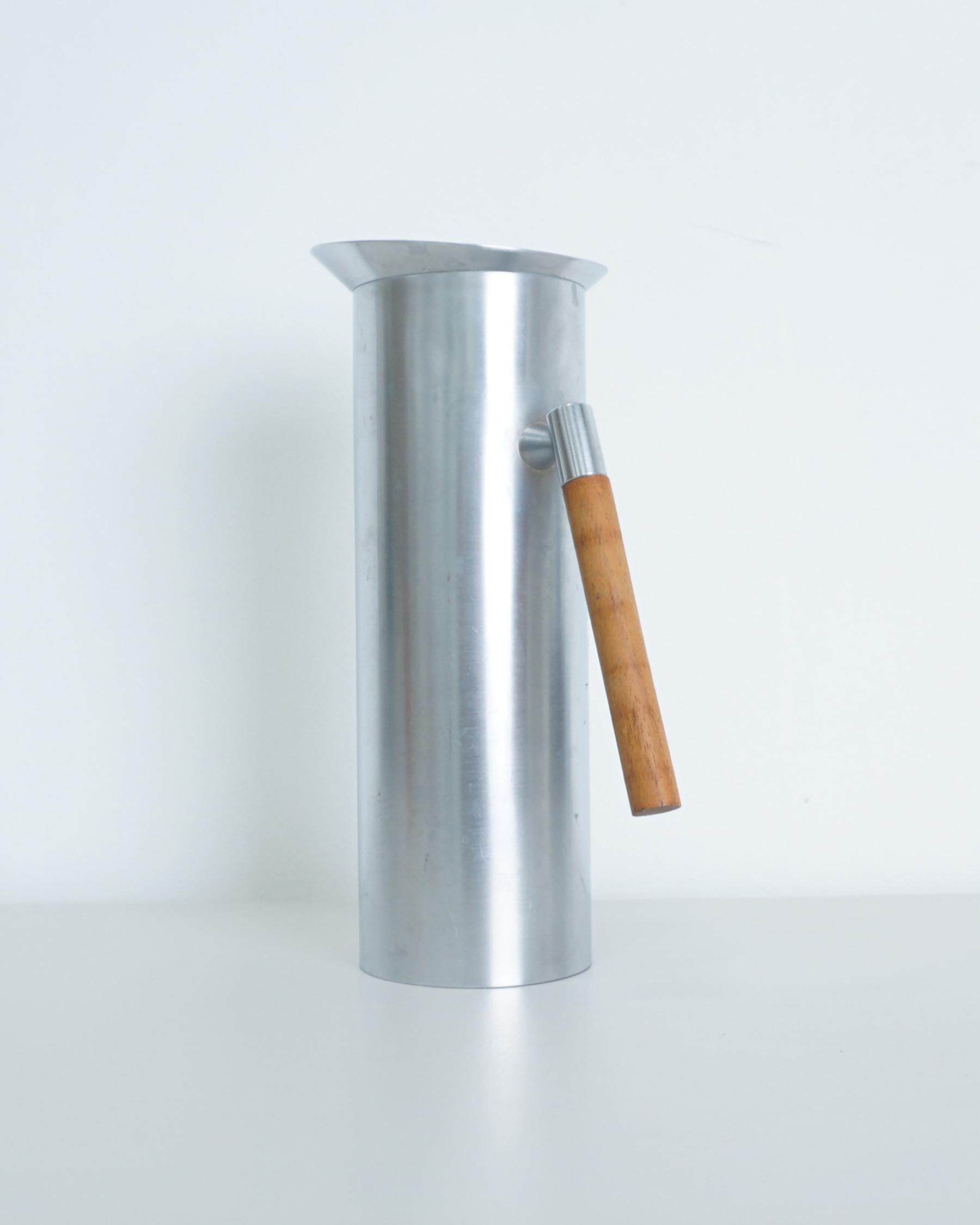 Mid-20th Century 1960s Stainless Steel Cocktail Pitcher with Teak Handle from WT Italy For Sale