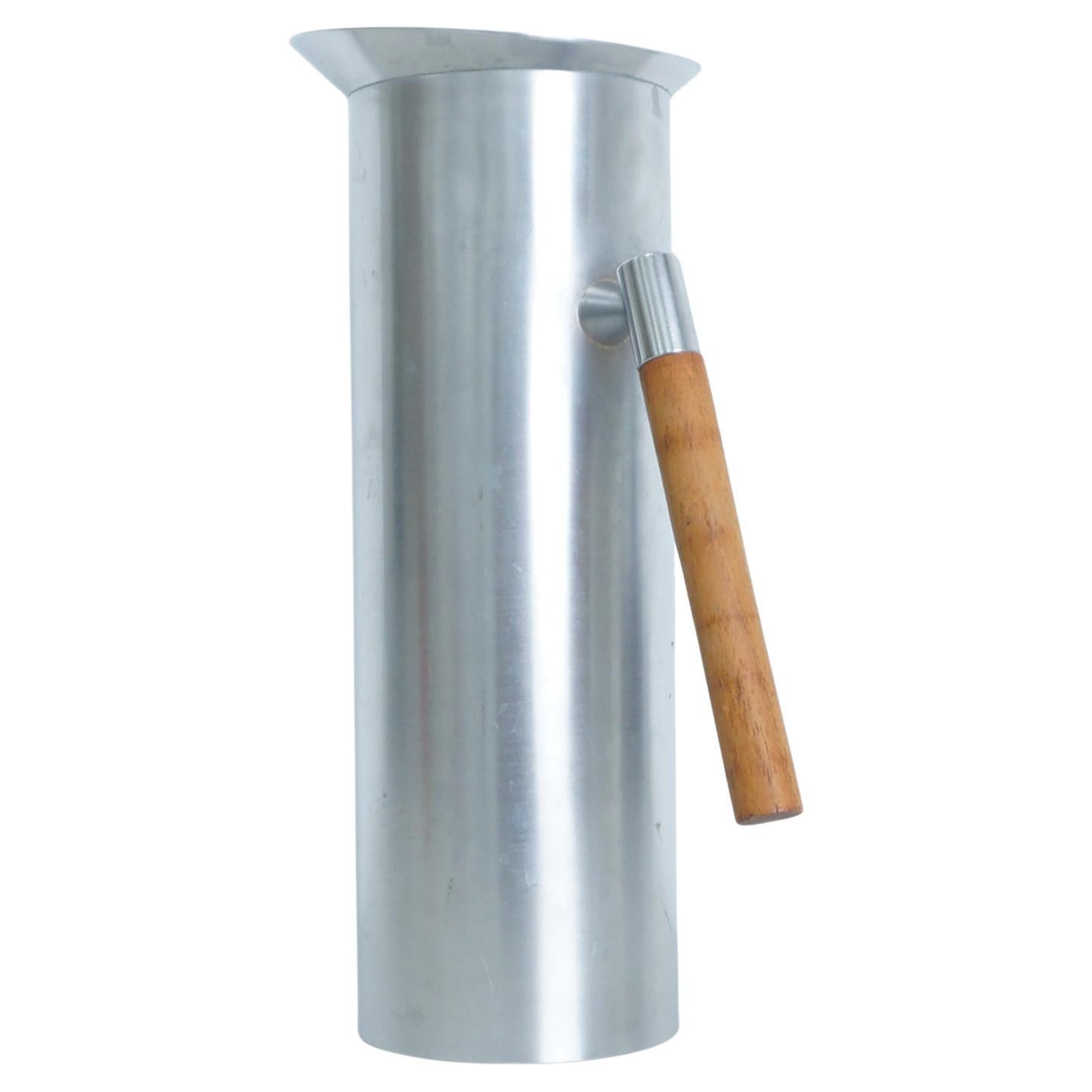 1960s Stainless Steel Cocktail Pitcher with Teak Handle from WT Italy For Sale