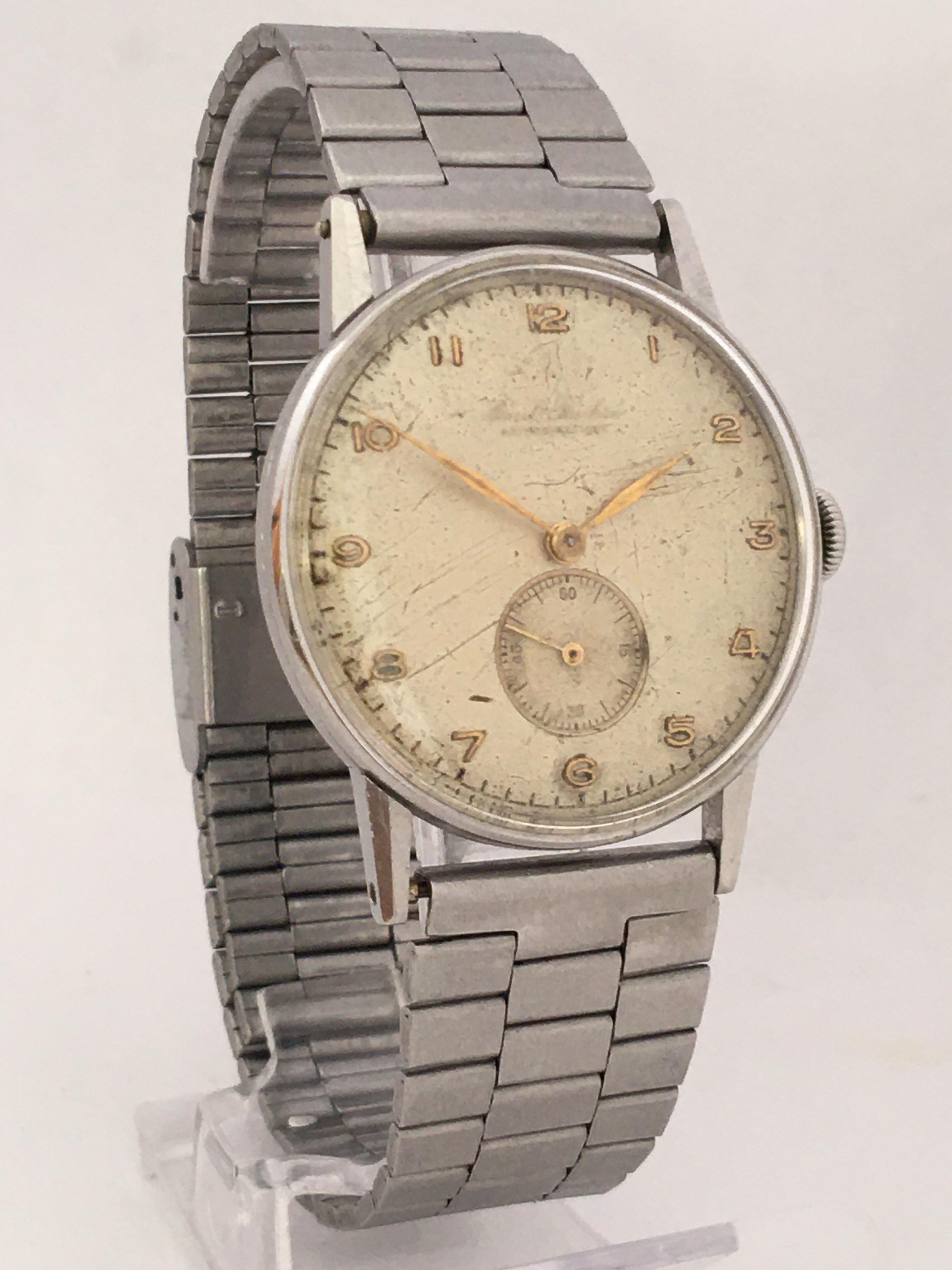 1960s Stainless Steel Manual Winding Paul Buhre Vintage Watch For Sale 5