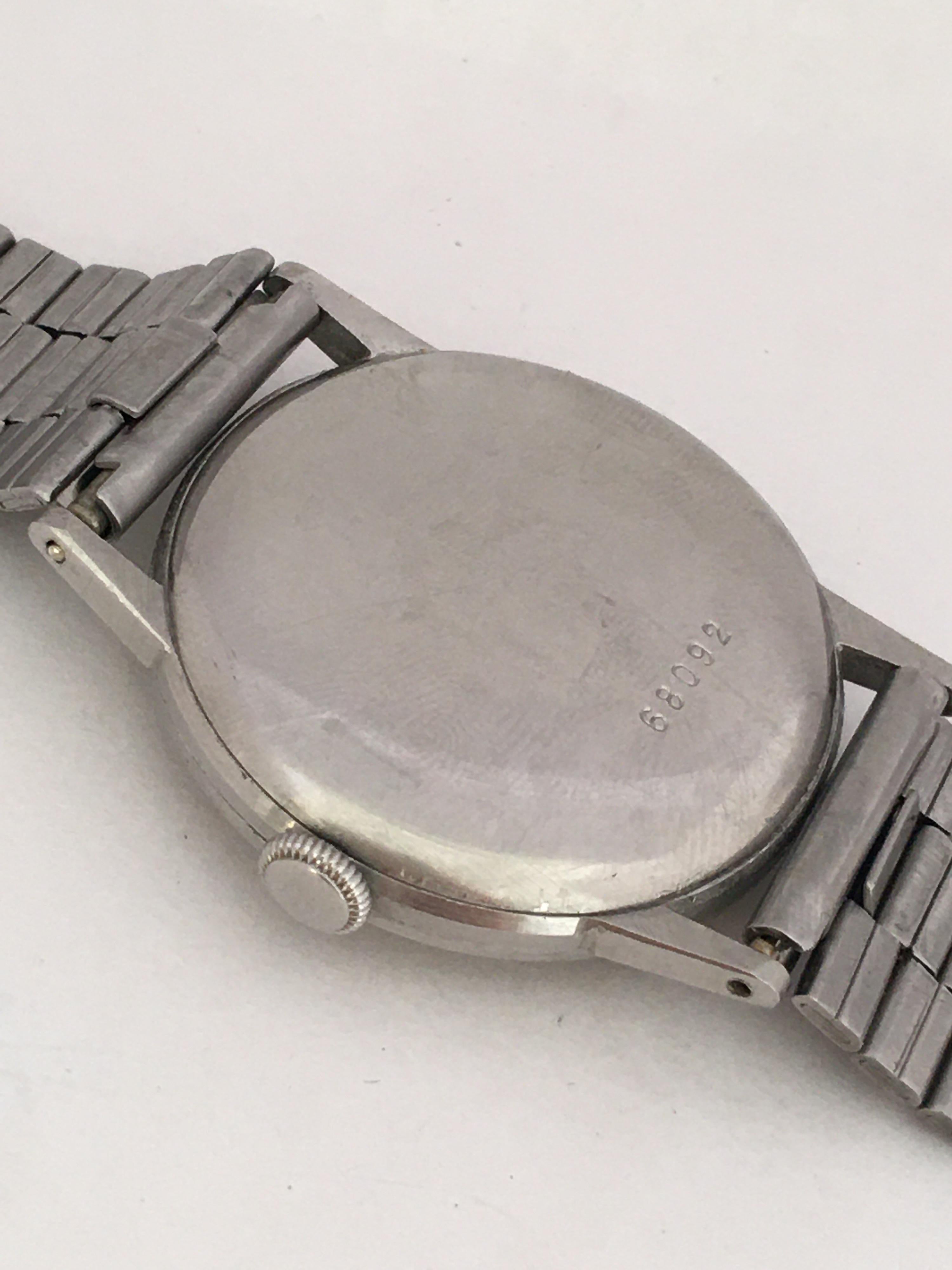 Women's or Men's 1960s Stainless Steel Manual Winding Paul Buhre Vintage Watch For Sale