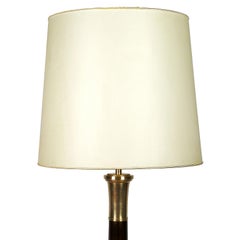 Mid-Century Modern Standing Lamp by Metalarte in Solid Mahogany, Brass - Spain