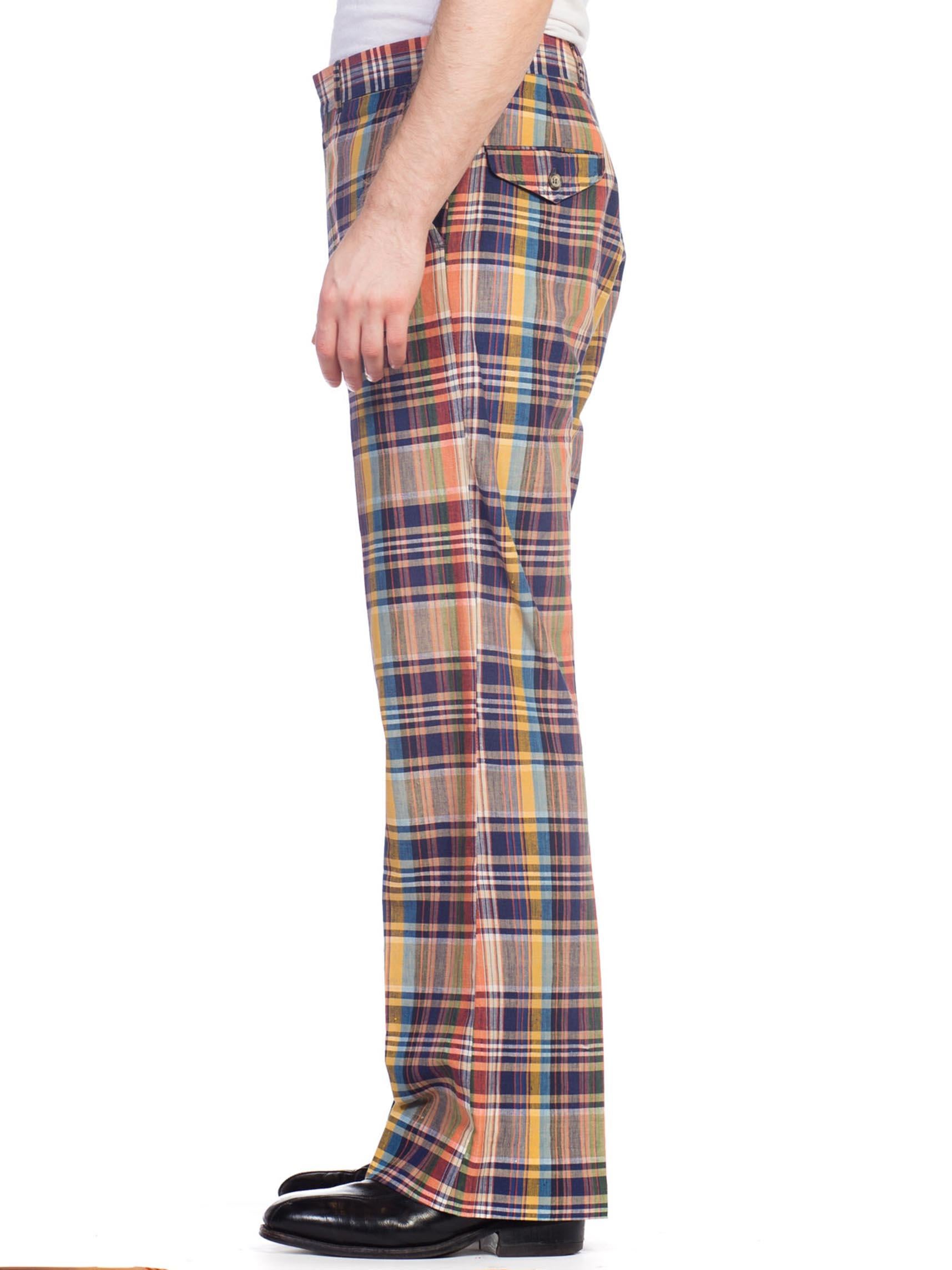 1960s plaid pants