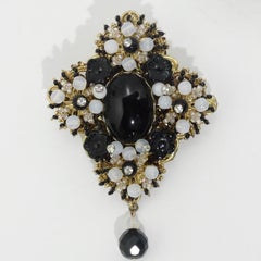 1960s Stanley Hagler Moonstone Brooch