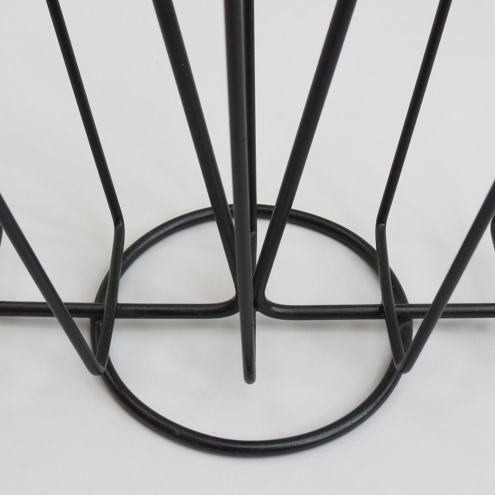 1960s Steel and Rattan Magazine Rack By Desmond Sawyer  For Sale 1