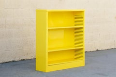 1960s Steel Bookcase in Yellow, Custom Refinished to Order