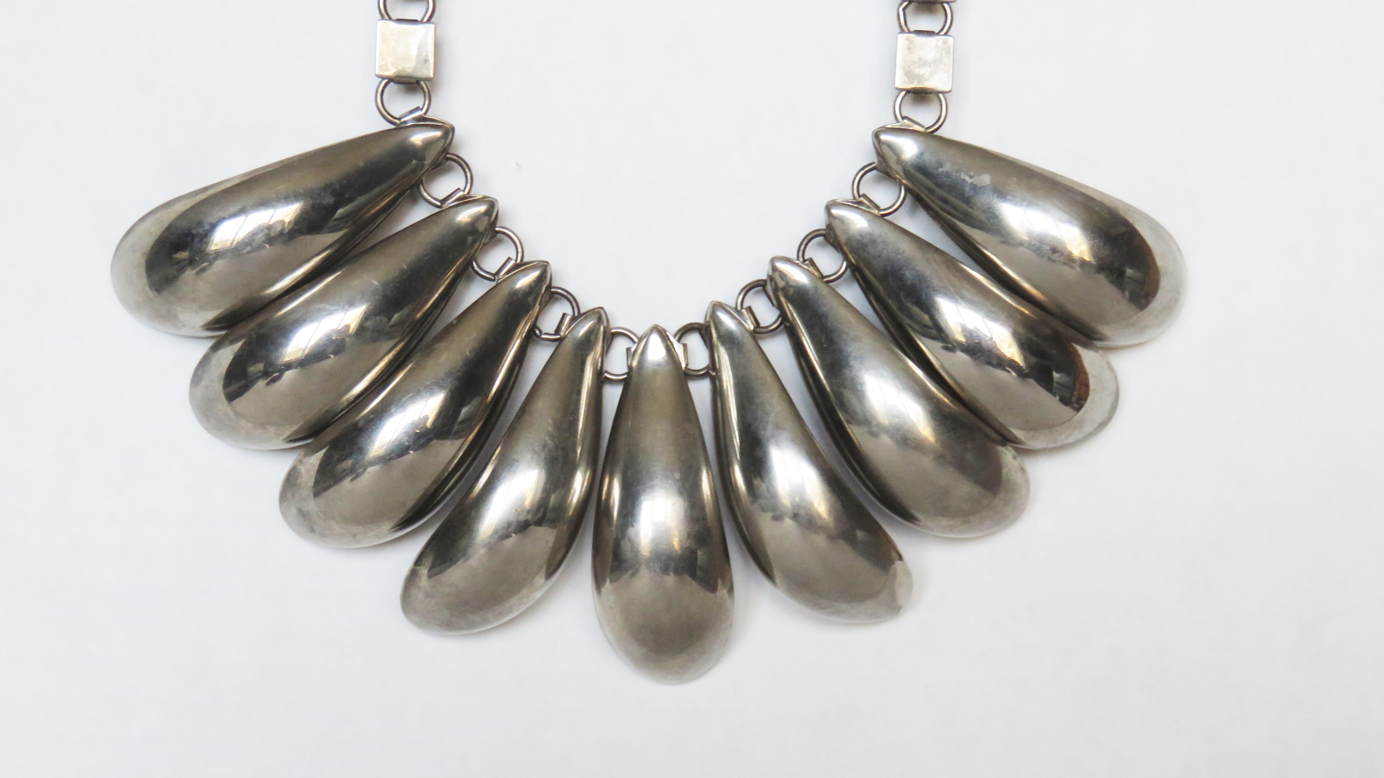 Women's 1960s Steel Drop Necklace For Sale