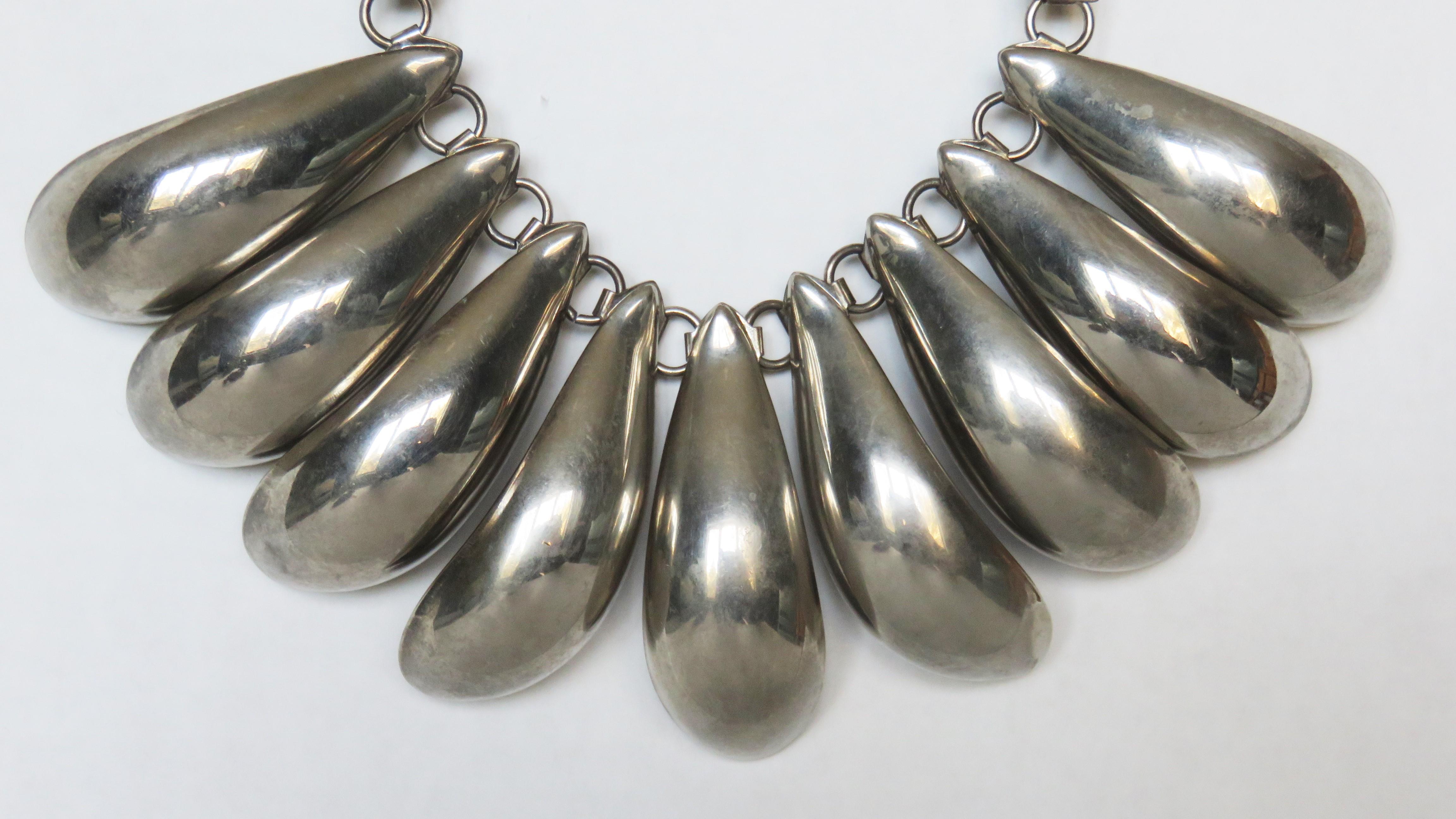1960s Steel Drop Necklace For Sale 1