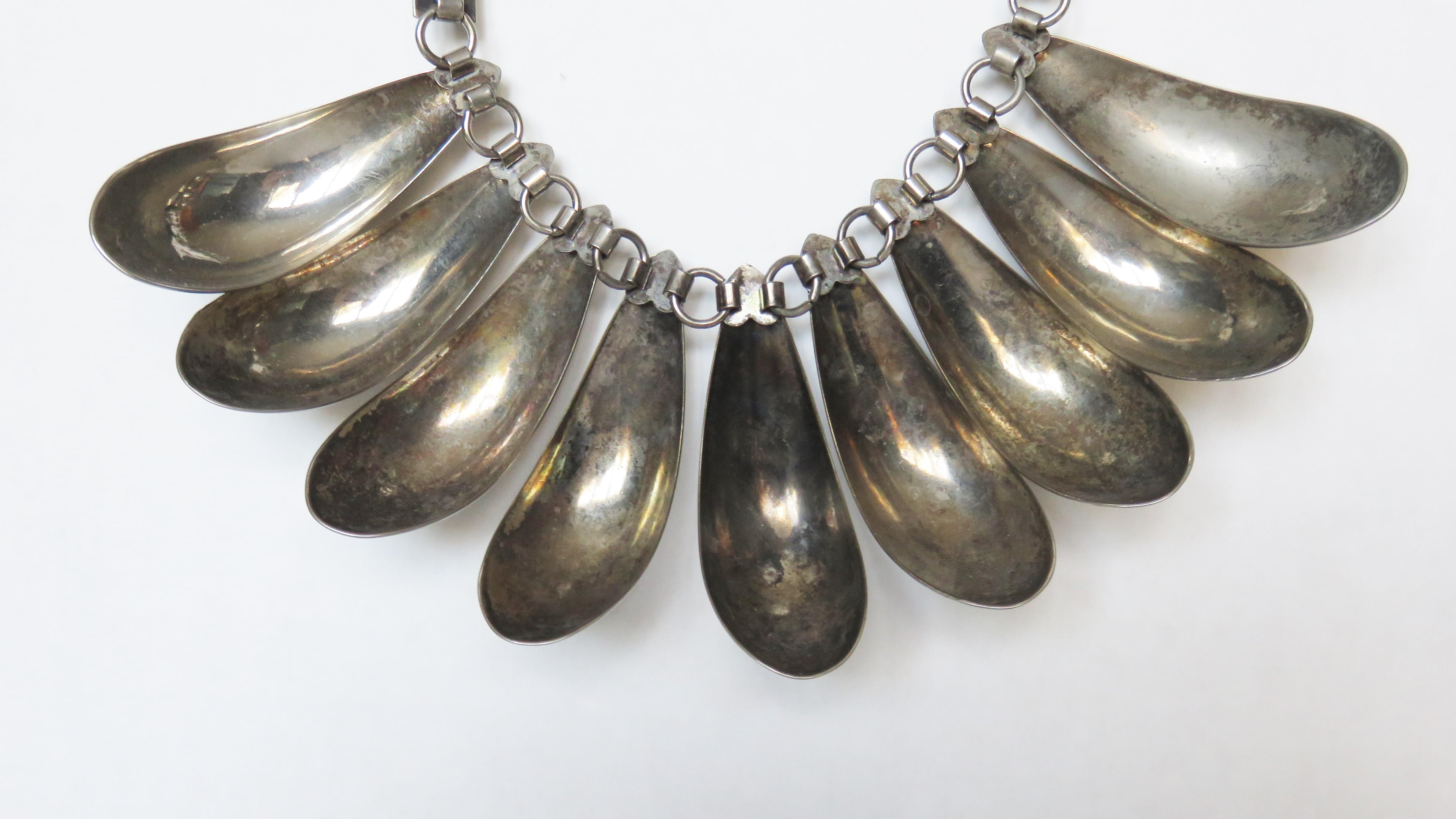 1960s Steel Drop Necklace For Sale 2