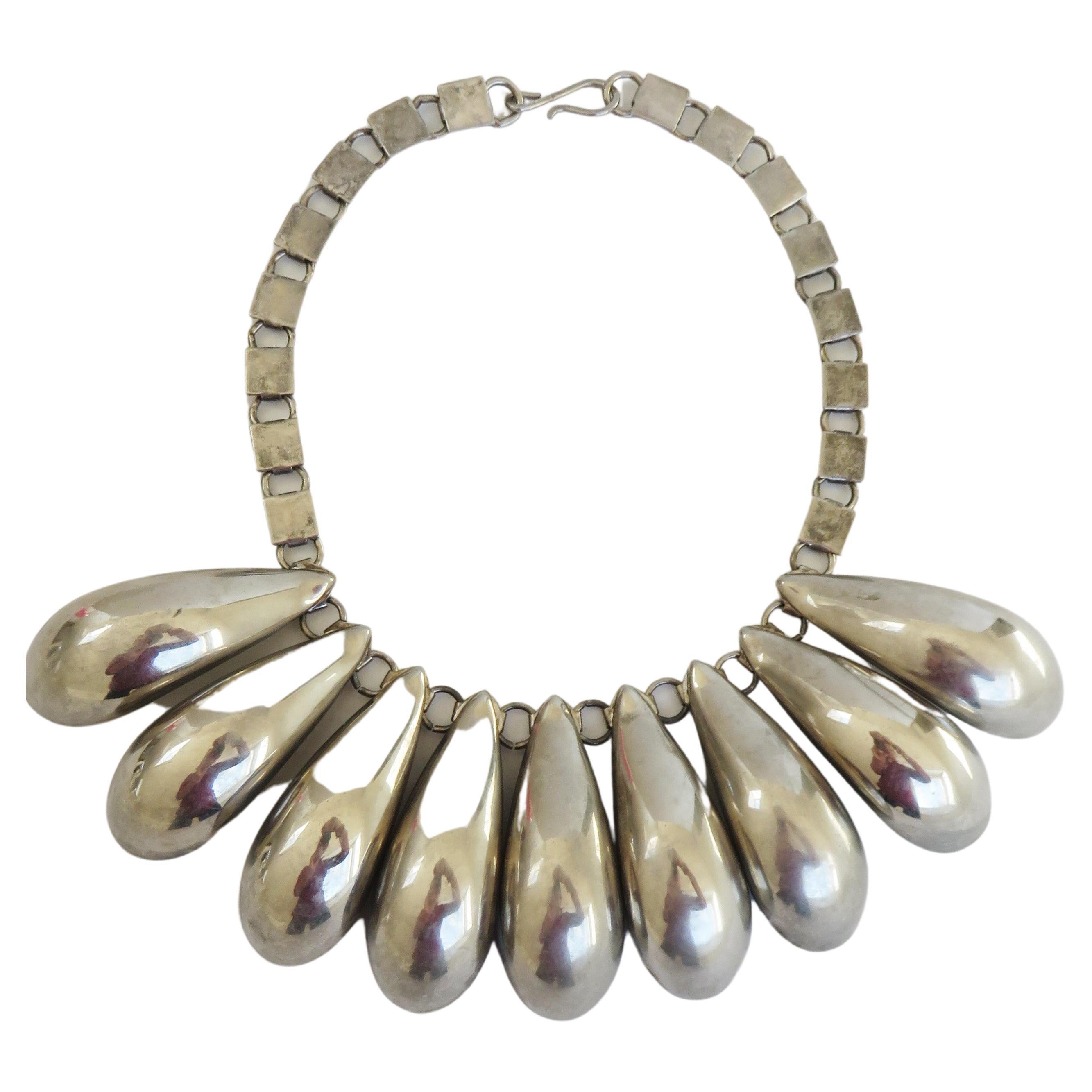 1960s Steel Drop Necklace