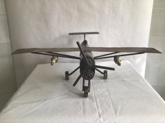 1960s Steel Industrial Airplane Sculpture