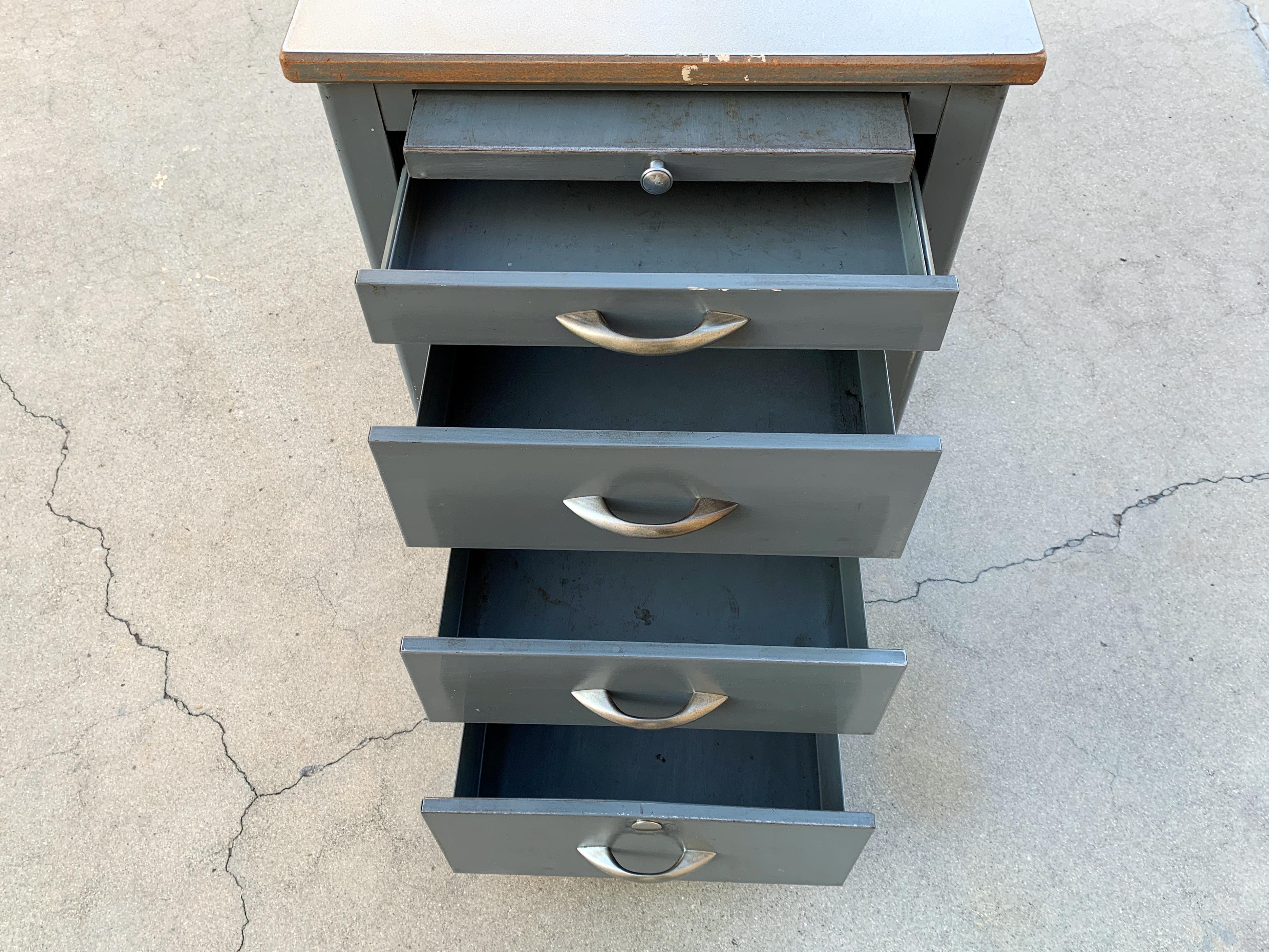 Mid-Century Modern 1960s Steel Office Cabinet by Tab Products