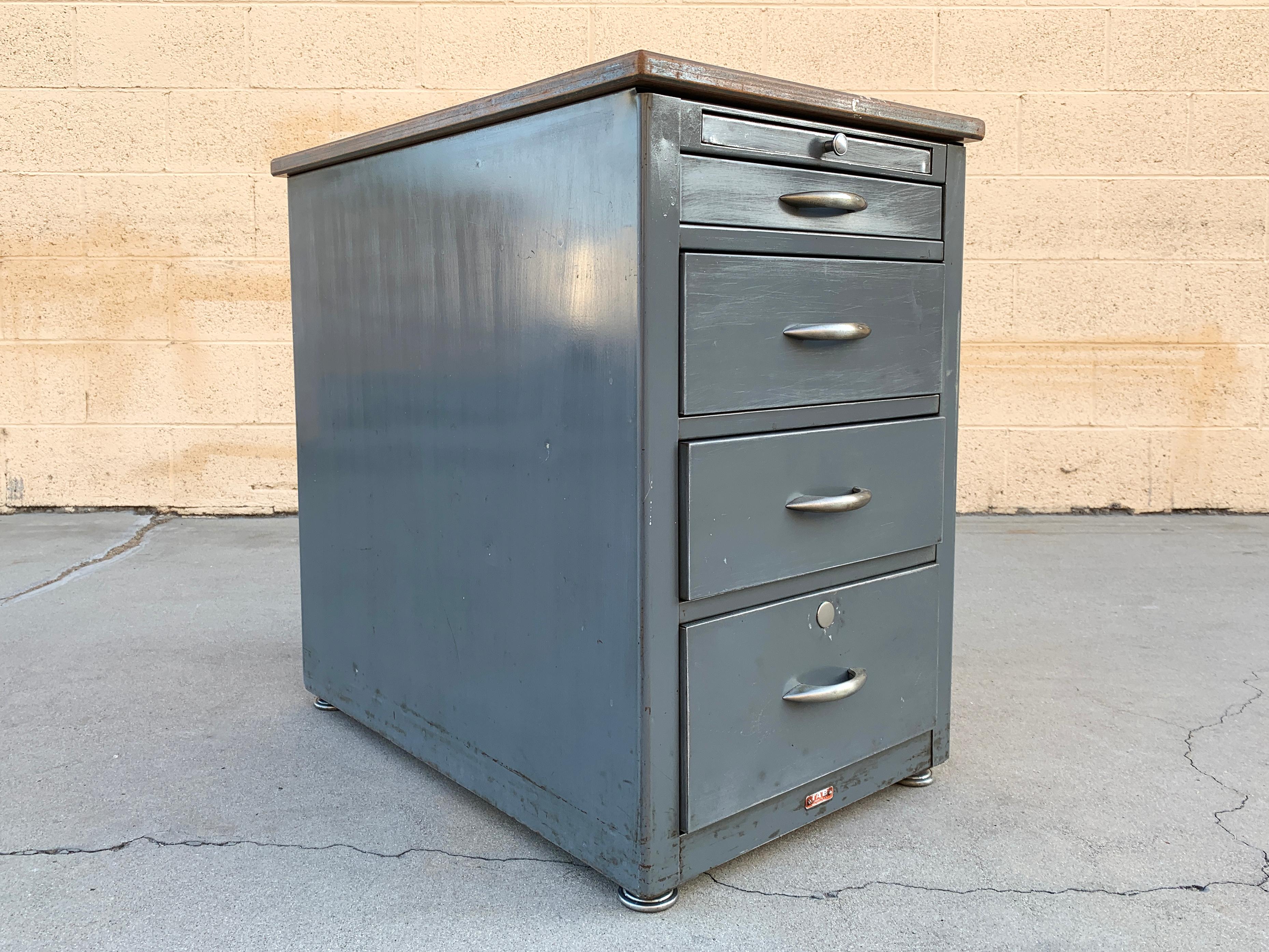Lacquered 1960s Steel Office Cabinet by Tab Products