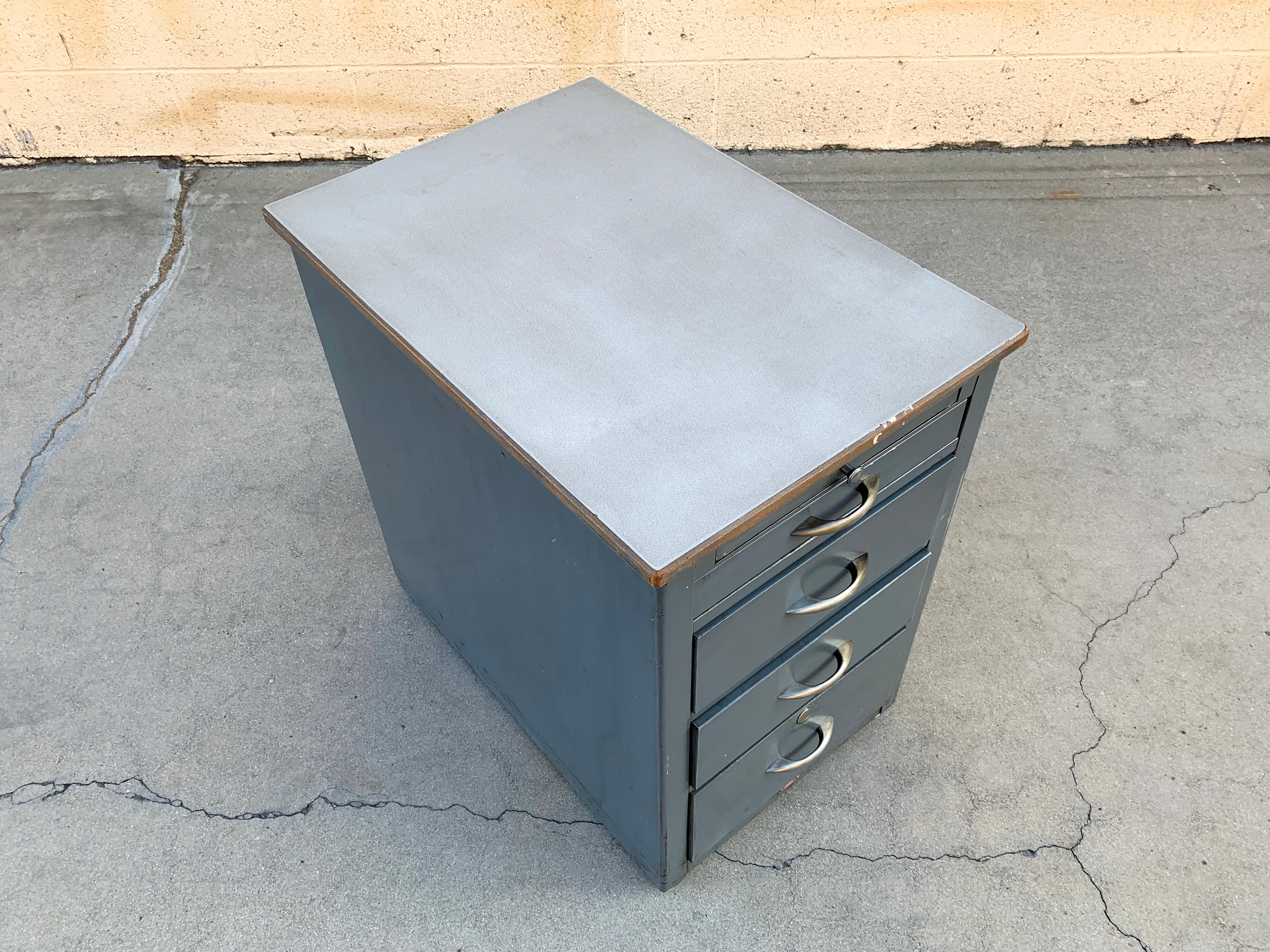 1960s Steel Office Cabinet by Tab Products In Good Condition In Alhambra, CA