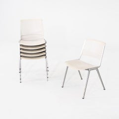 1960er Jahre Steelcase Model No. 1278 Dining Stacking Side Chair aus weißem Kunststoff