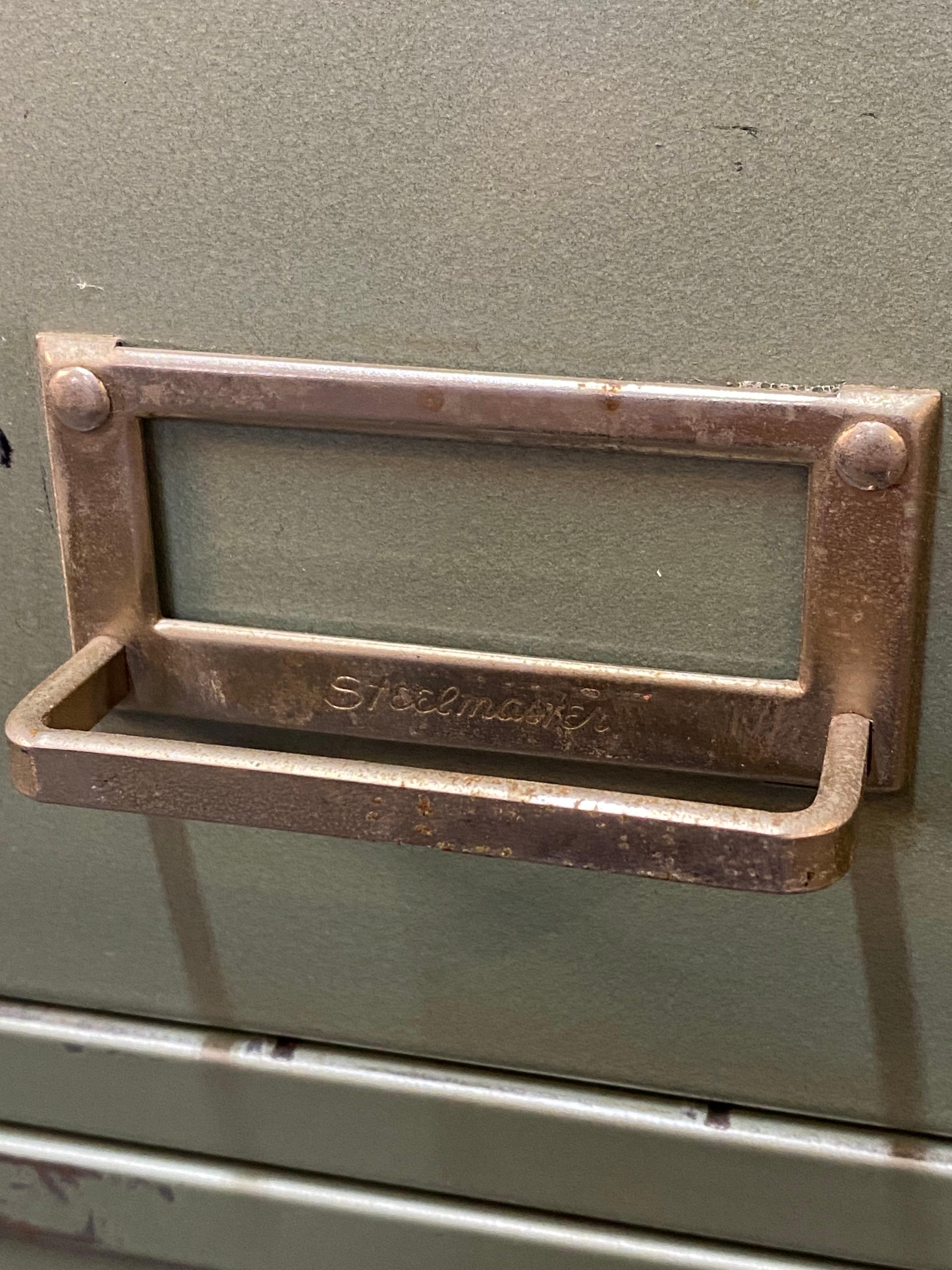 1960s Steelmaster Metallic Green File Cabinets For Sale 4