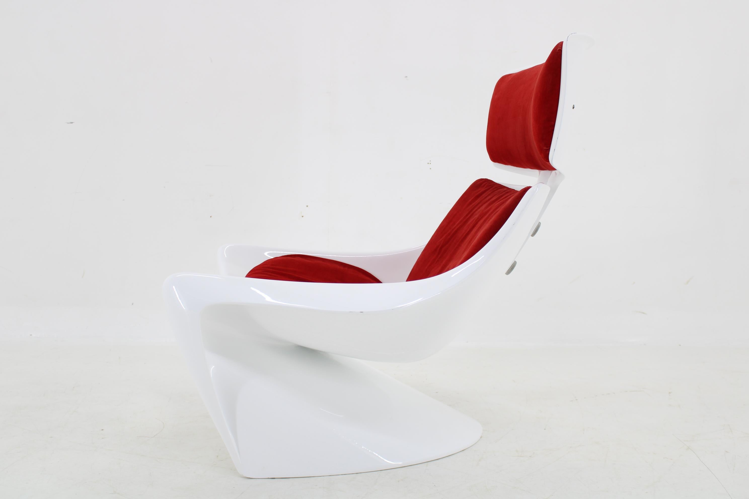 Fabric 1960s Steen Ostergaard 'President' Fiberglass Lounge Chair for Cado, Denmark For Sale
