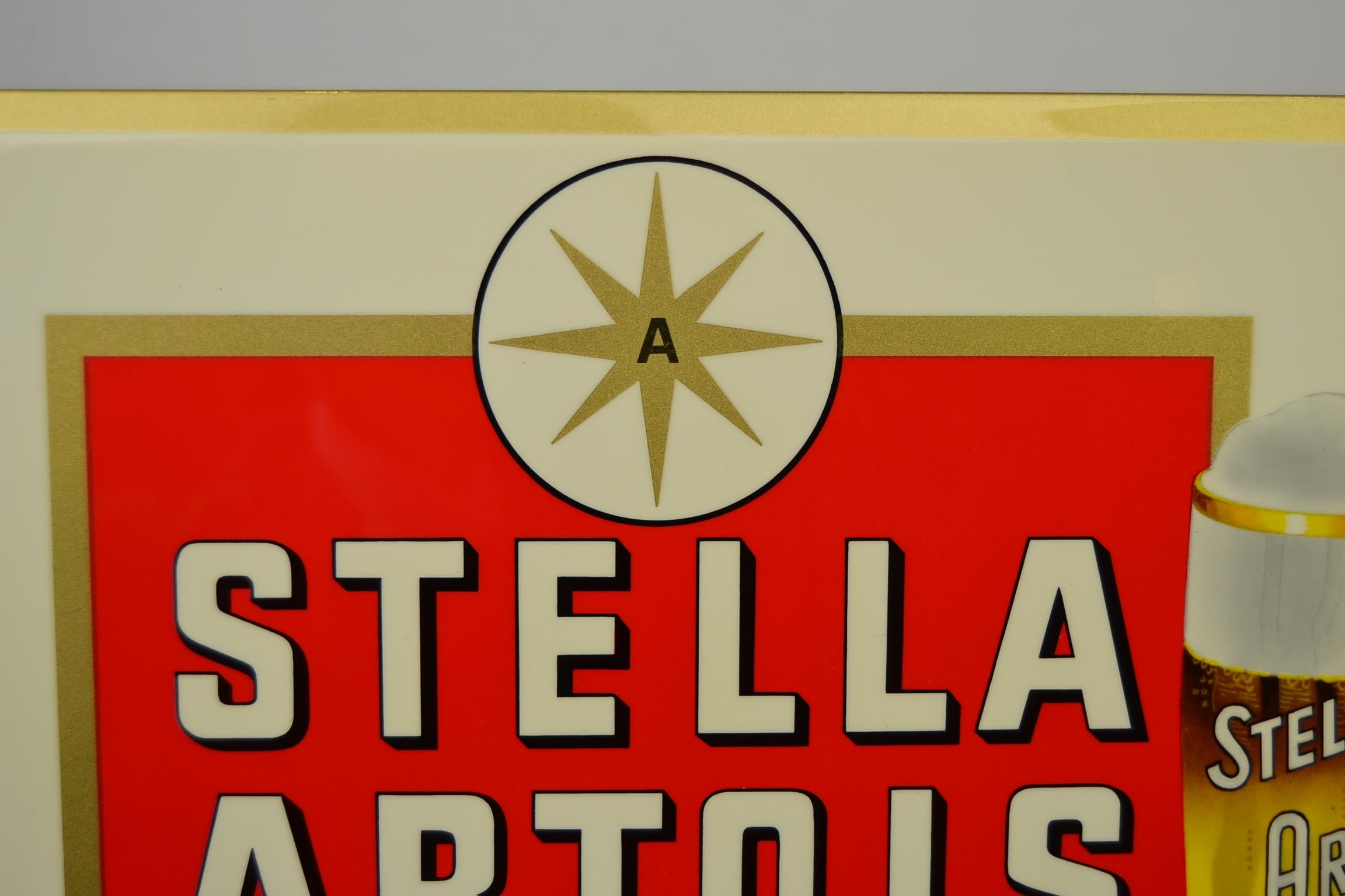 1960s Stella Artois Belgian Beer Sign by Rob Otten 5