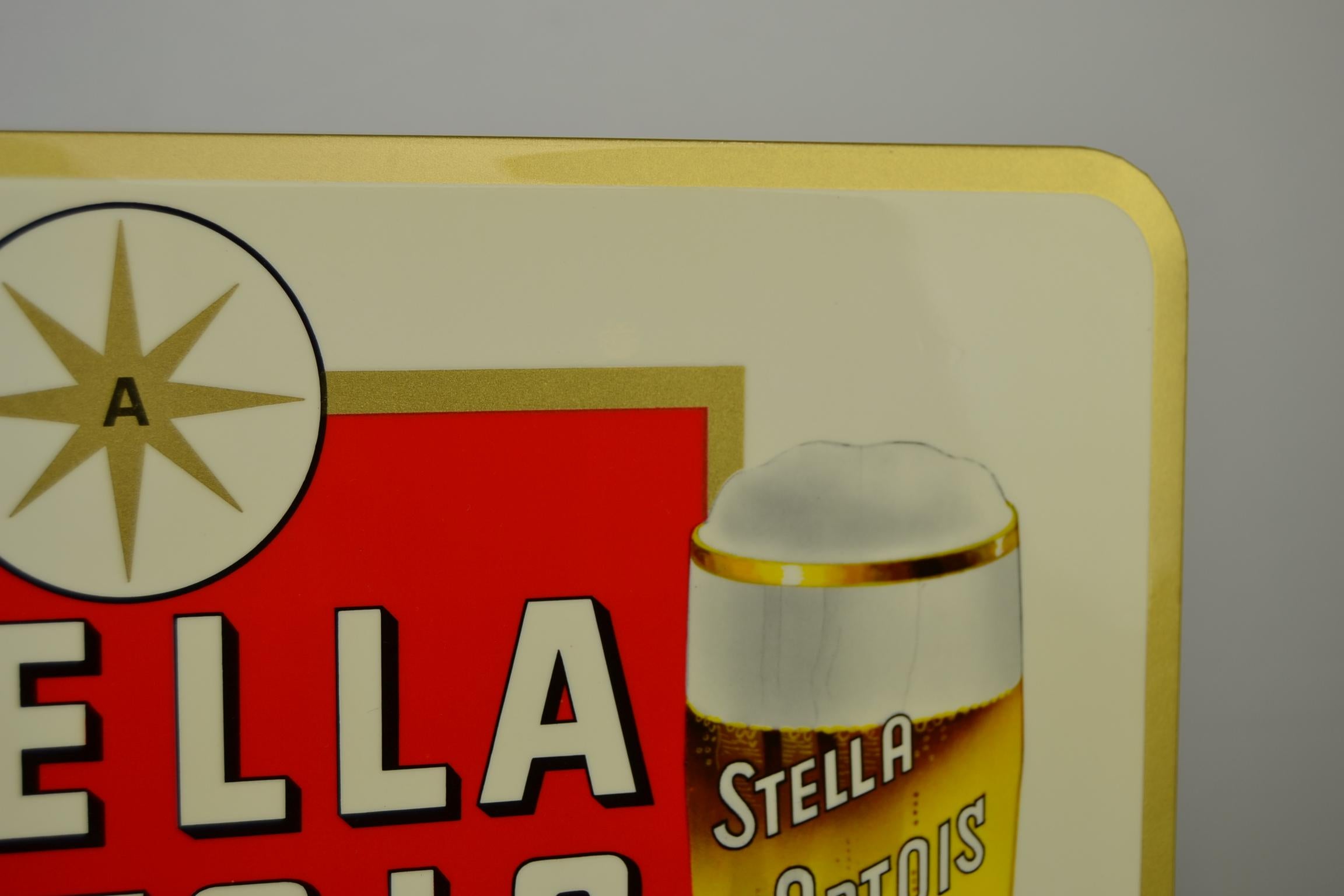 1960s Stella Artois Belgian Beer Sign by Rob Otten 6