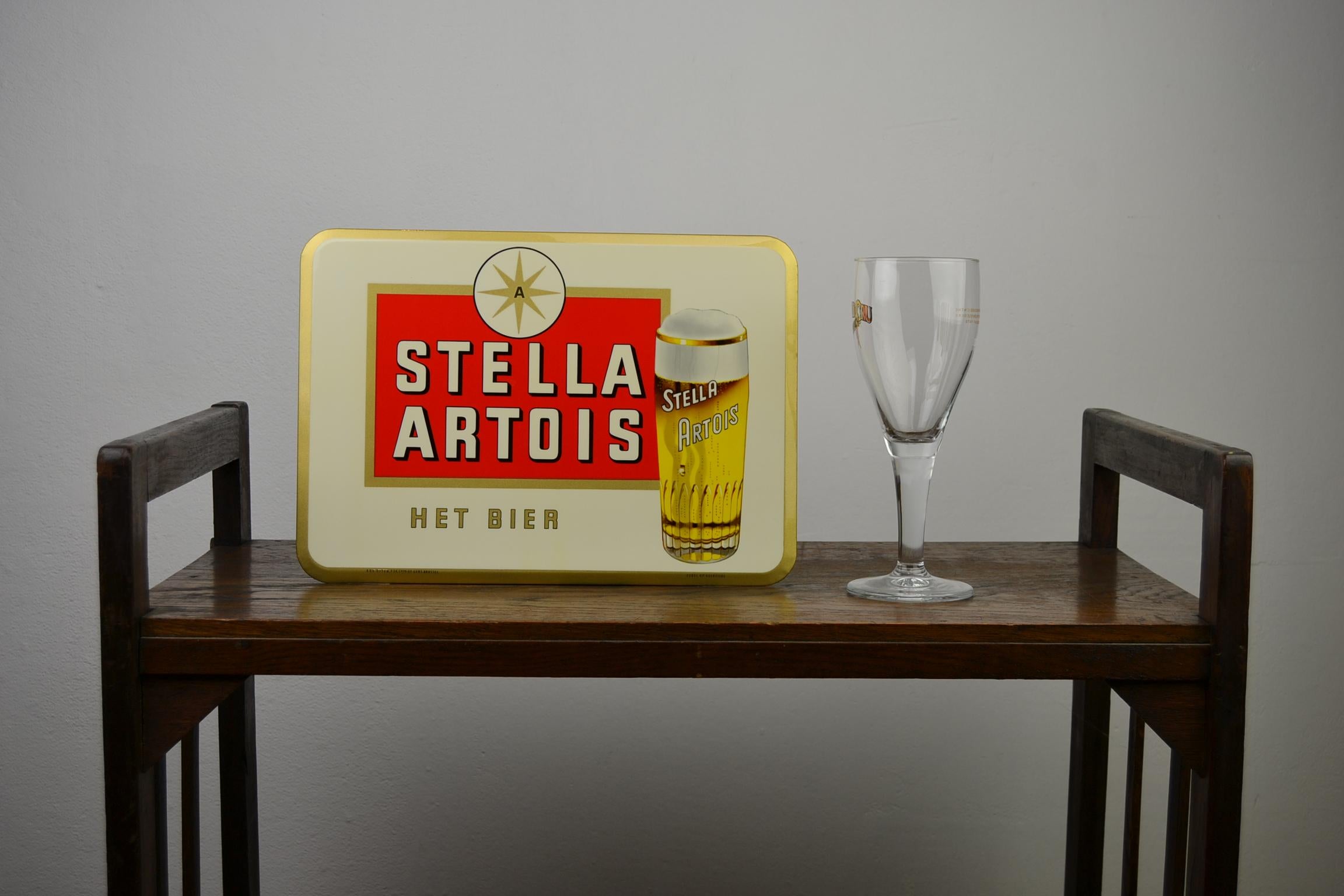 1960s Stella Artois Belgian Beer Sign by Rob Otten 7