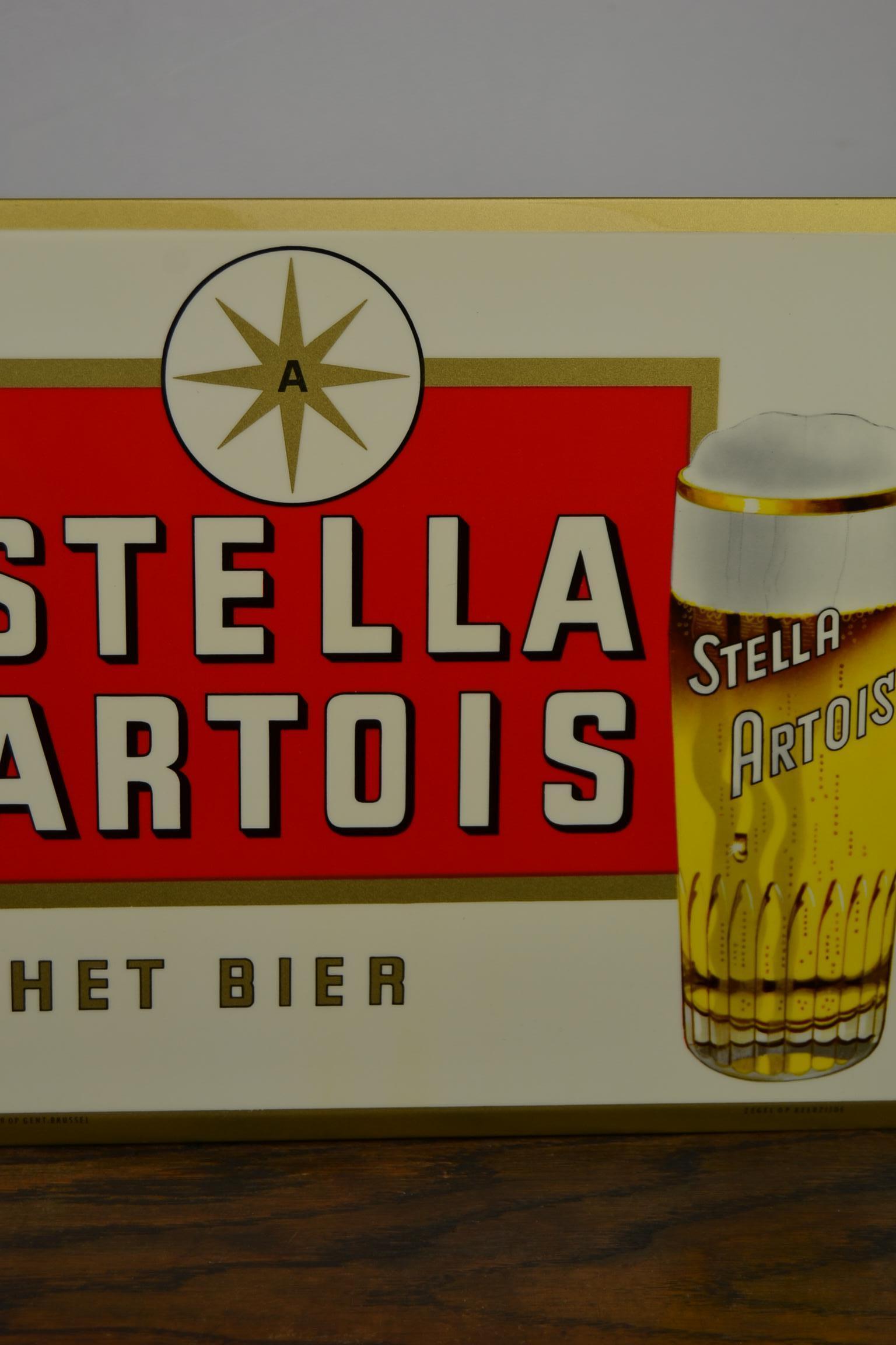 stella artois beer sign