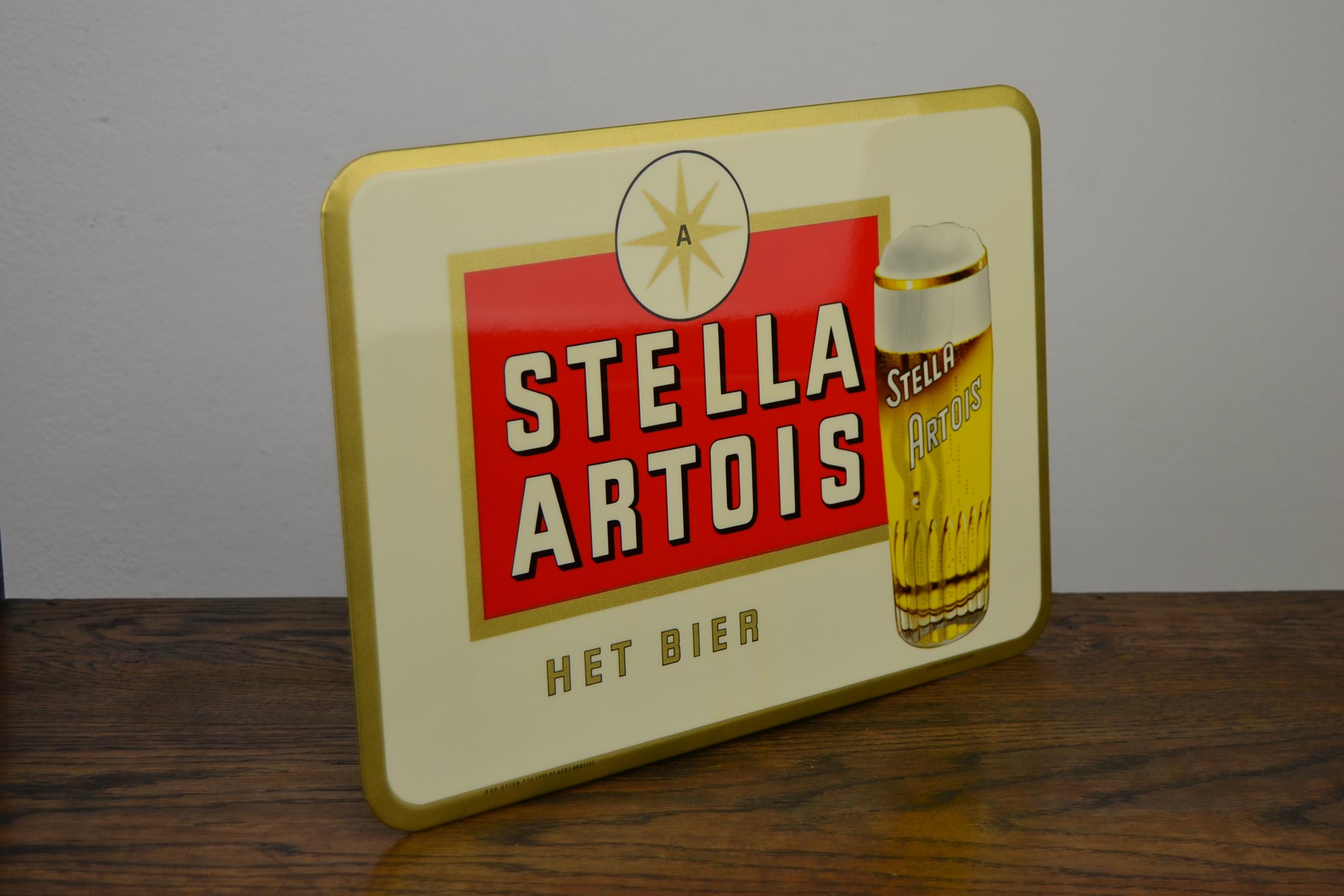 Other 1960s Stella Artois Belgian Beer Sign by Rob Otten