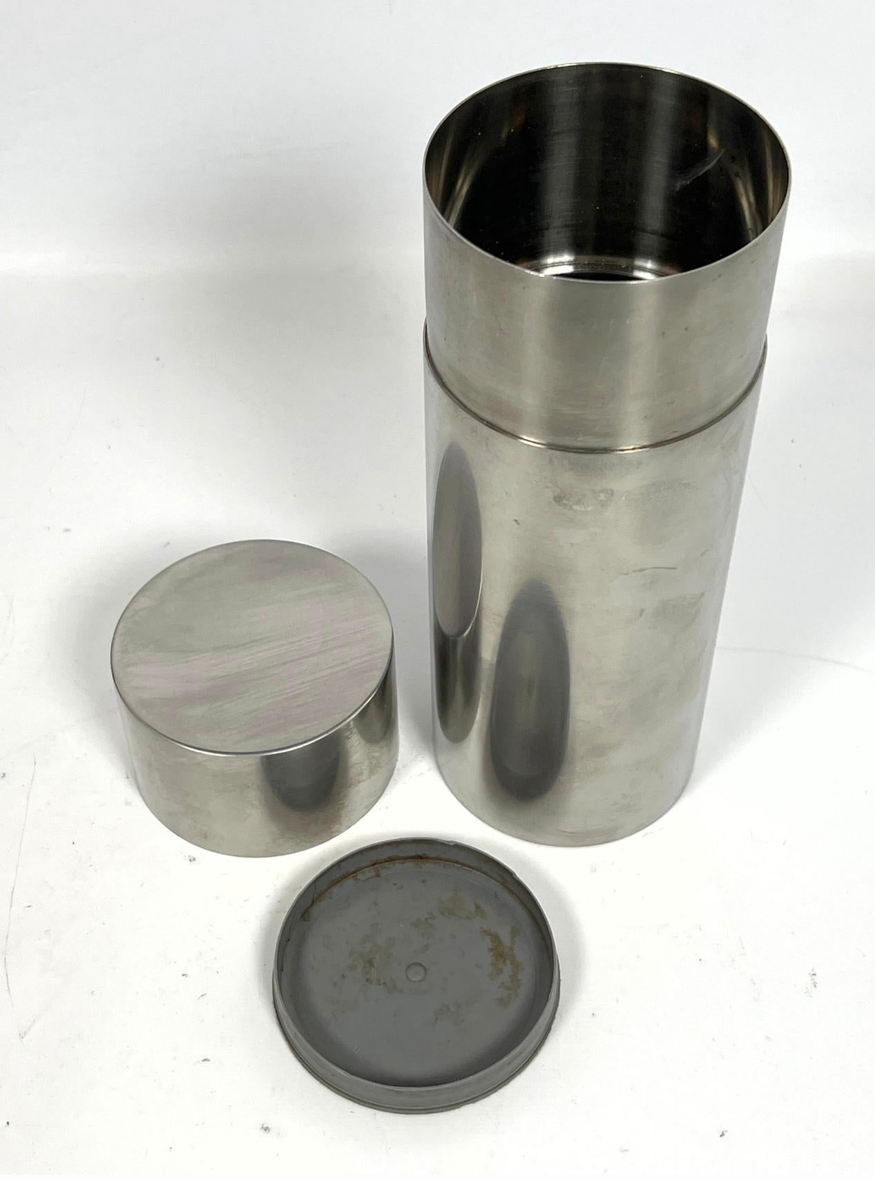 Danese Set di stoviglie in acciaio Stelton Cylinda di Arne Jacobsen Made in Denmark del 1960 in vendita
