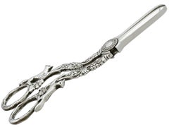 1960s Sterling Silver Grape Shears