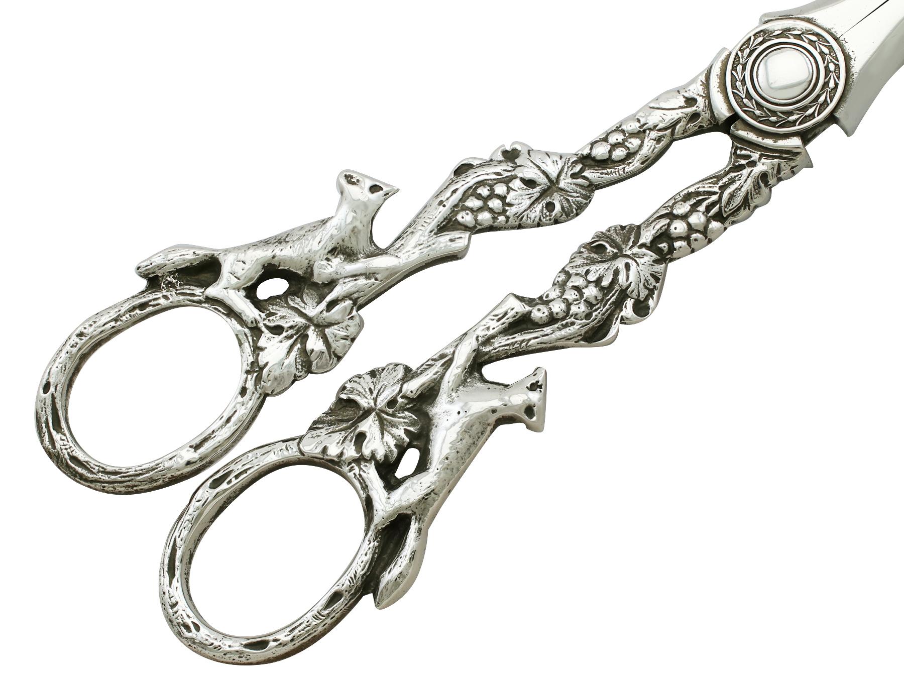 1960s Sterling Silver Grape Shears  1