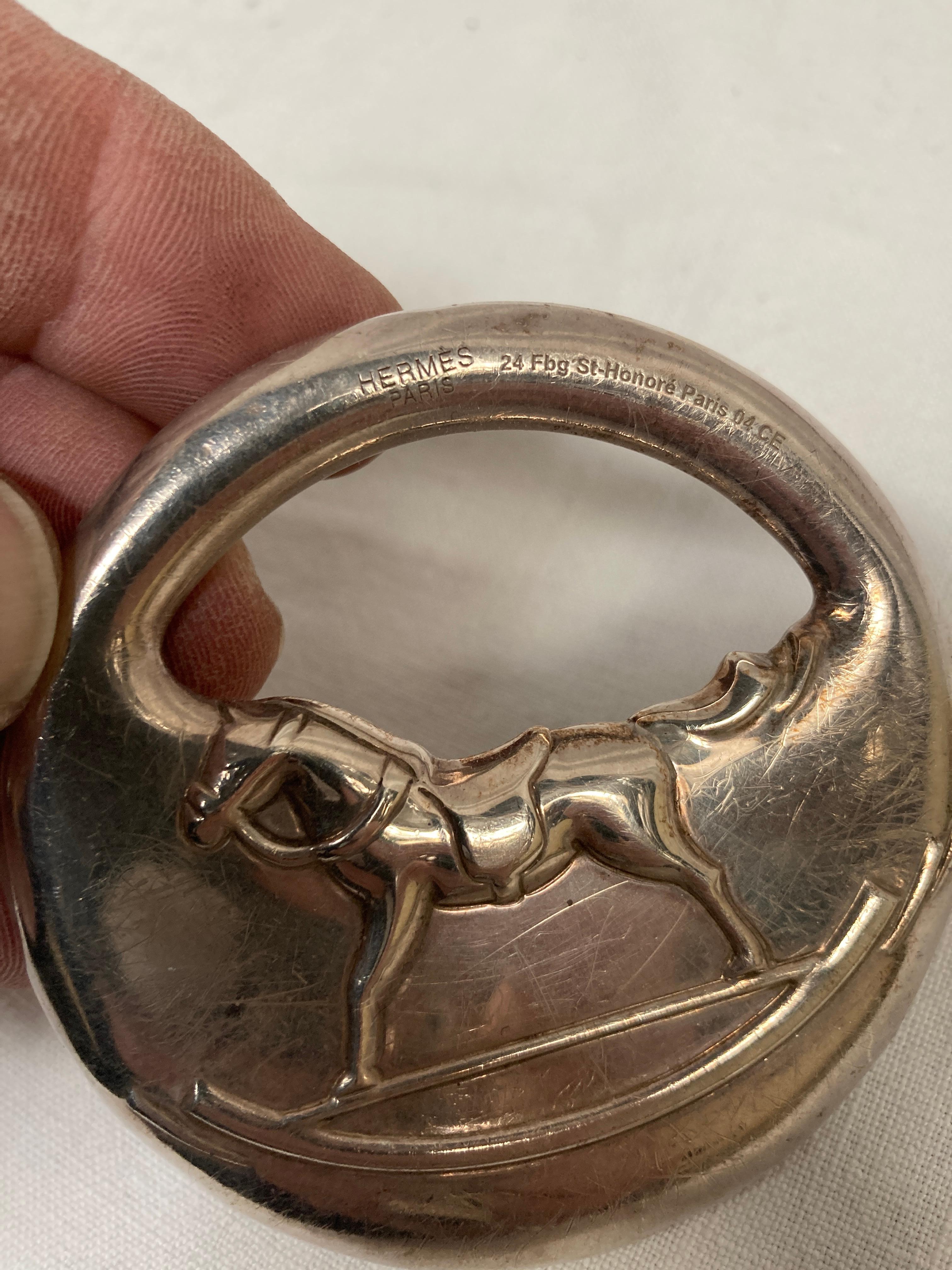 Juguete sonajero de plata de ley de 1960 de Hermès mediados del siglo XX en venta