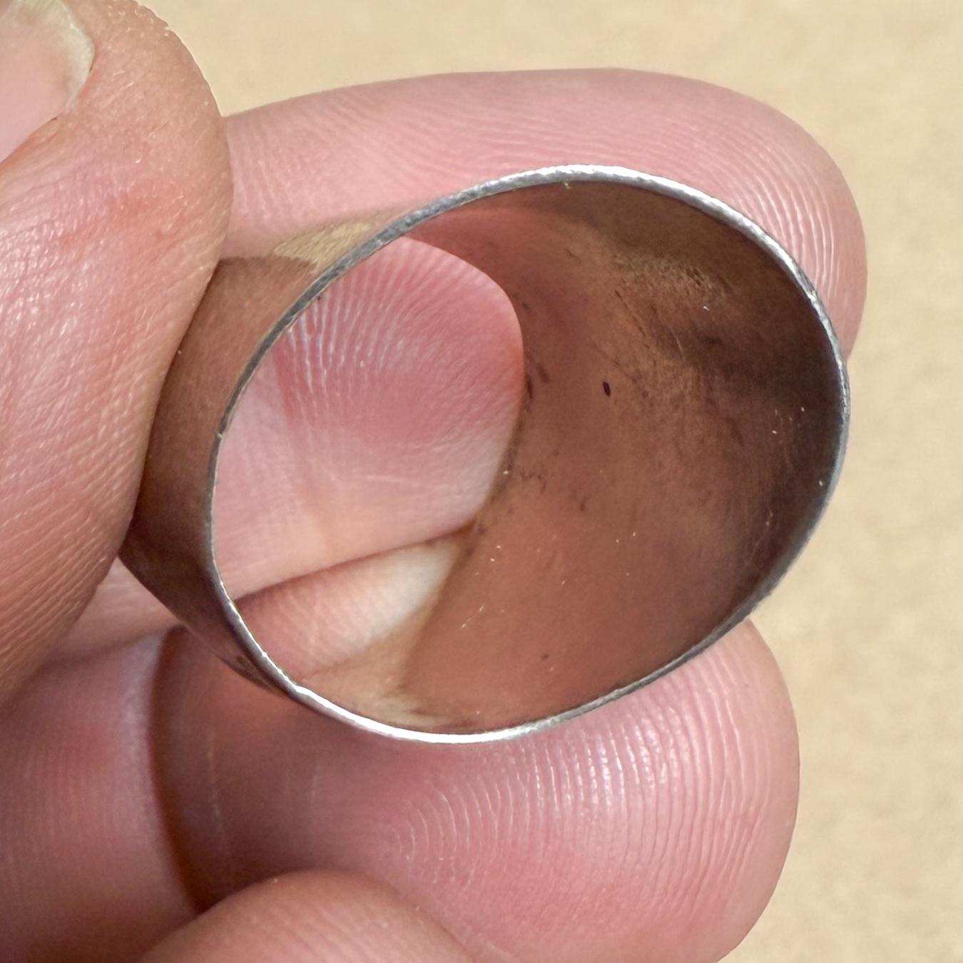 Modernistischer Taxco-Ring aus Sterlingsilber, Mexiko, 1960er Jahre im Zustand „Gut“ im Angebot in Chula Vista, CA
