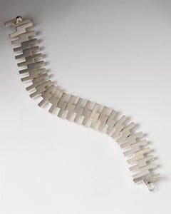 1960s Sterling Silver Scandinavian Modern Bracelet by Bent Knudsen