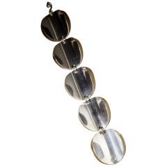 1960s Sterling Silver Scandinavian Modern Bracelet by Tone Vigeland, Norway
